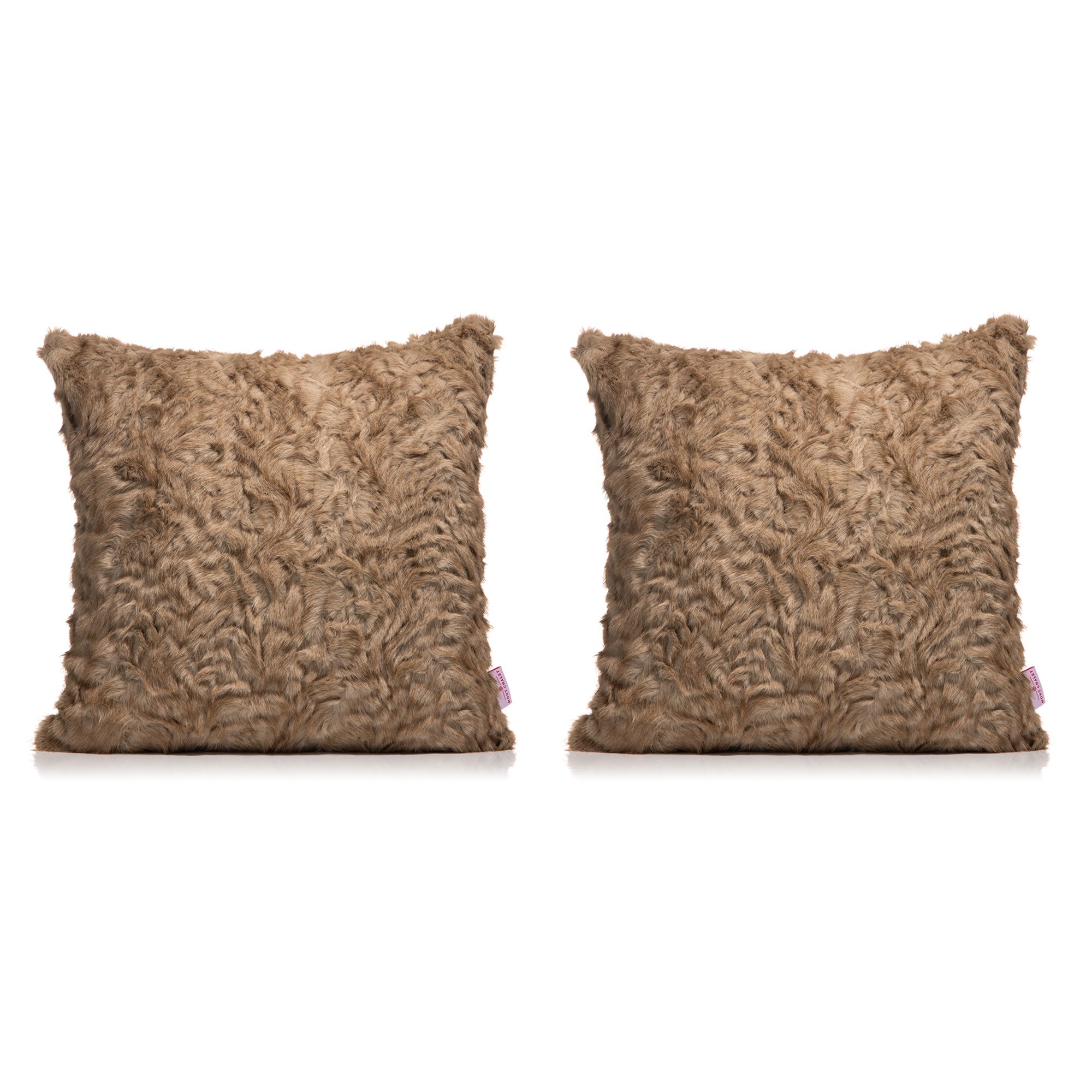 MONT CHALET 2 Fellimitat- Kissenhüllen 50x50cm Tierfell-Struktur Mikrofaser-Abseite