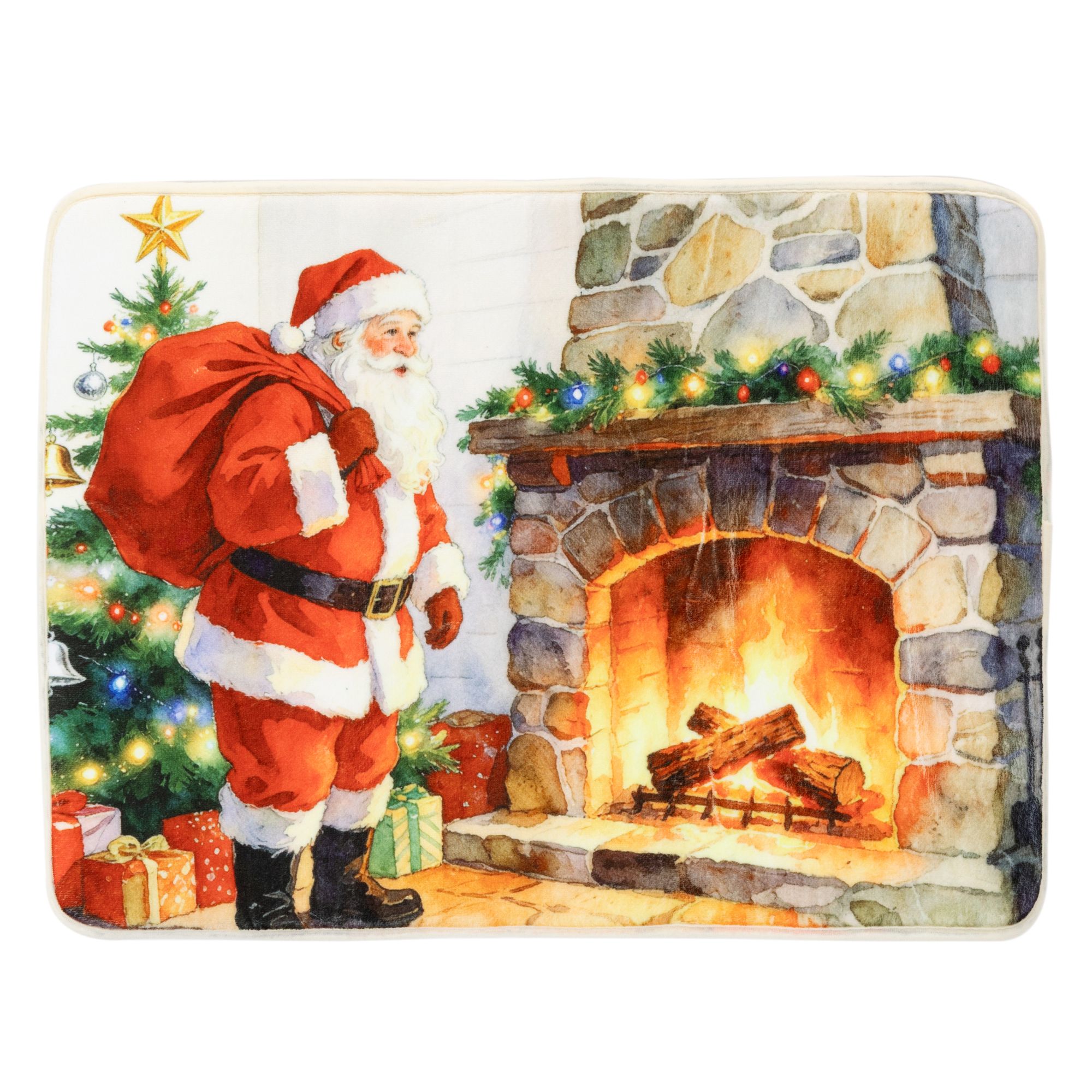 CASA FONDO 1 Dekomatte Weihnachtszauber LEDs, Timerfunktion Mikrofaser