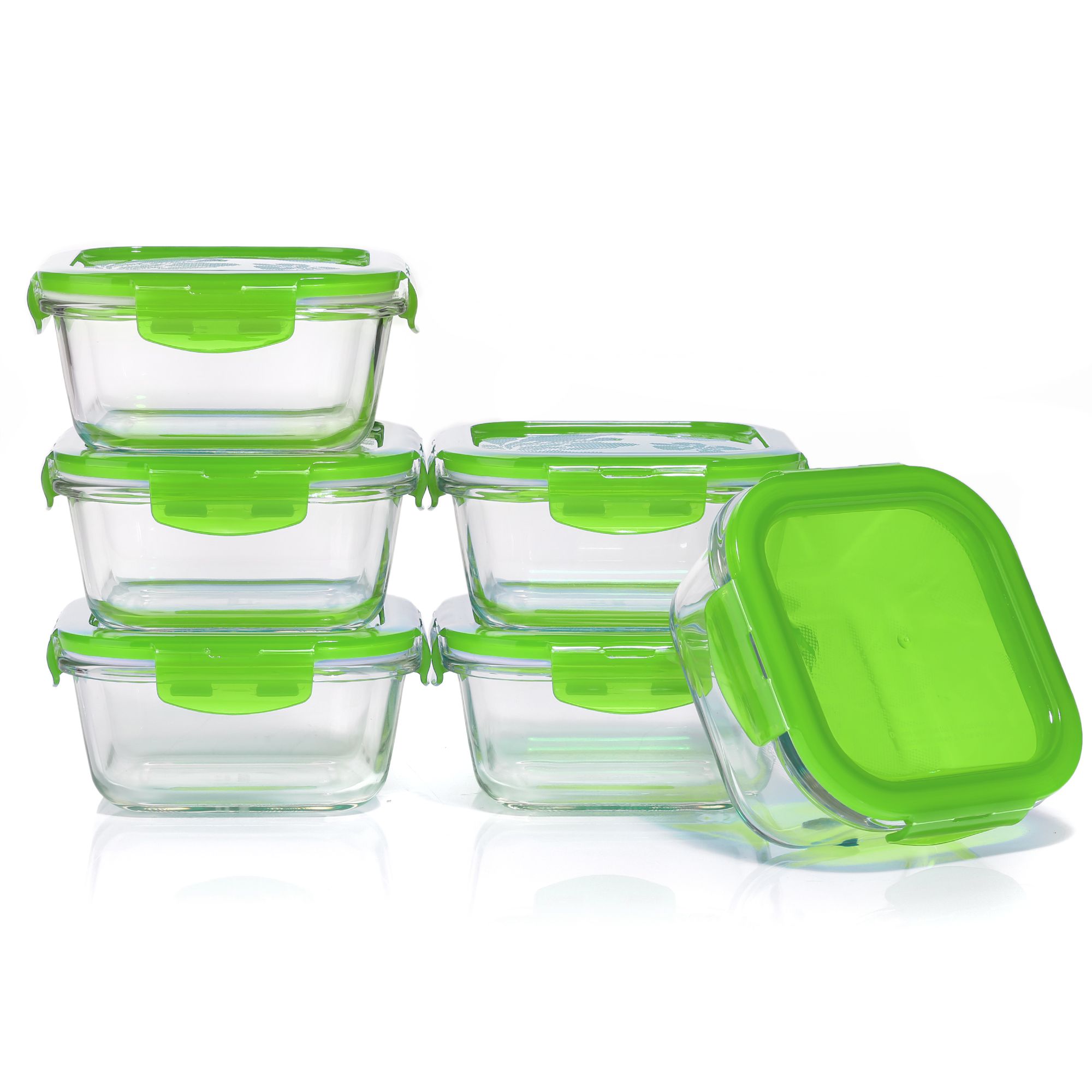 B-Ware LocknLock 6 Vorratsdosen Borosilikatglas 500ml