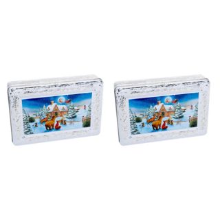 CHURCHILL'S CONFECTIONERY 2 Dosen mit Keksen exklusiv bei QVC Inhalt 600g