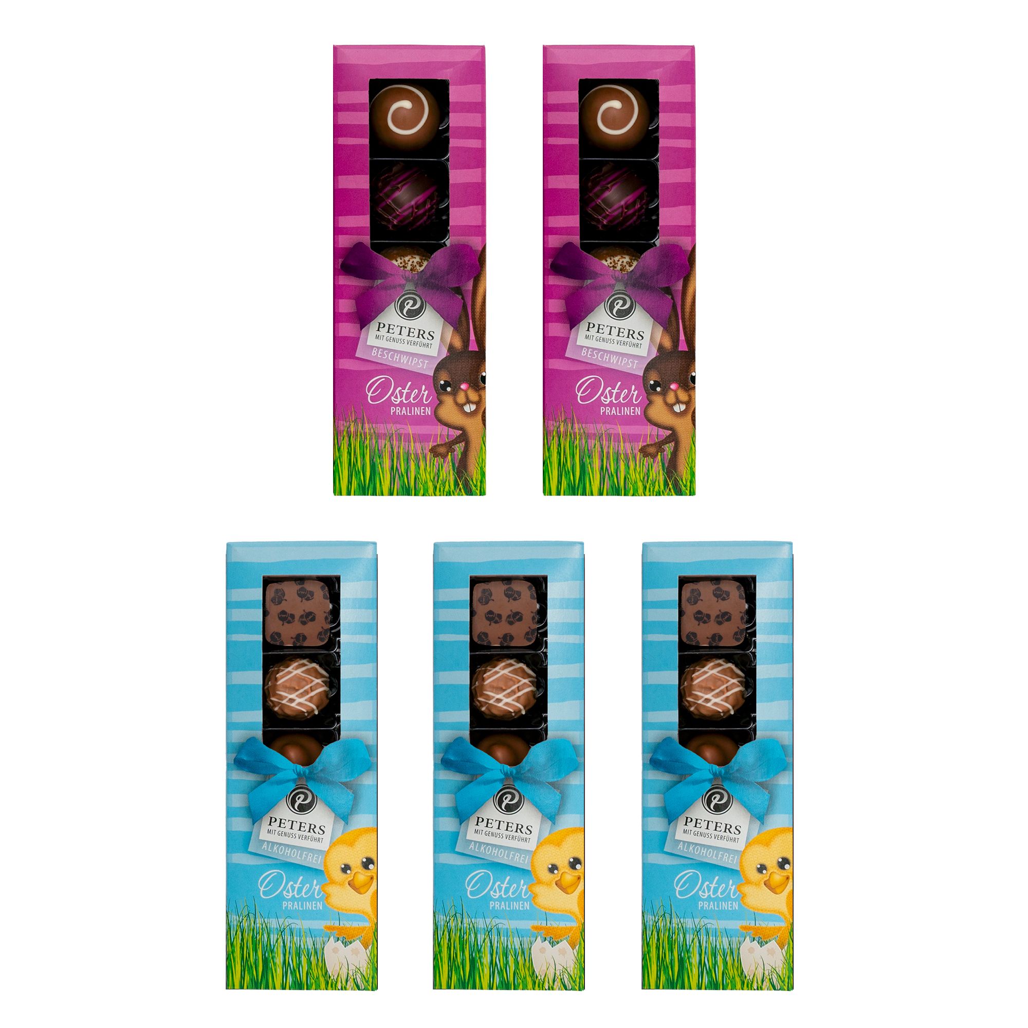 PETERS Oster-Duo Set Pralinen Mischung 3x 60g + 2x 62g Inhalt 304g