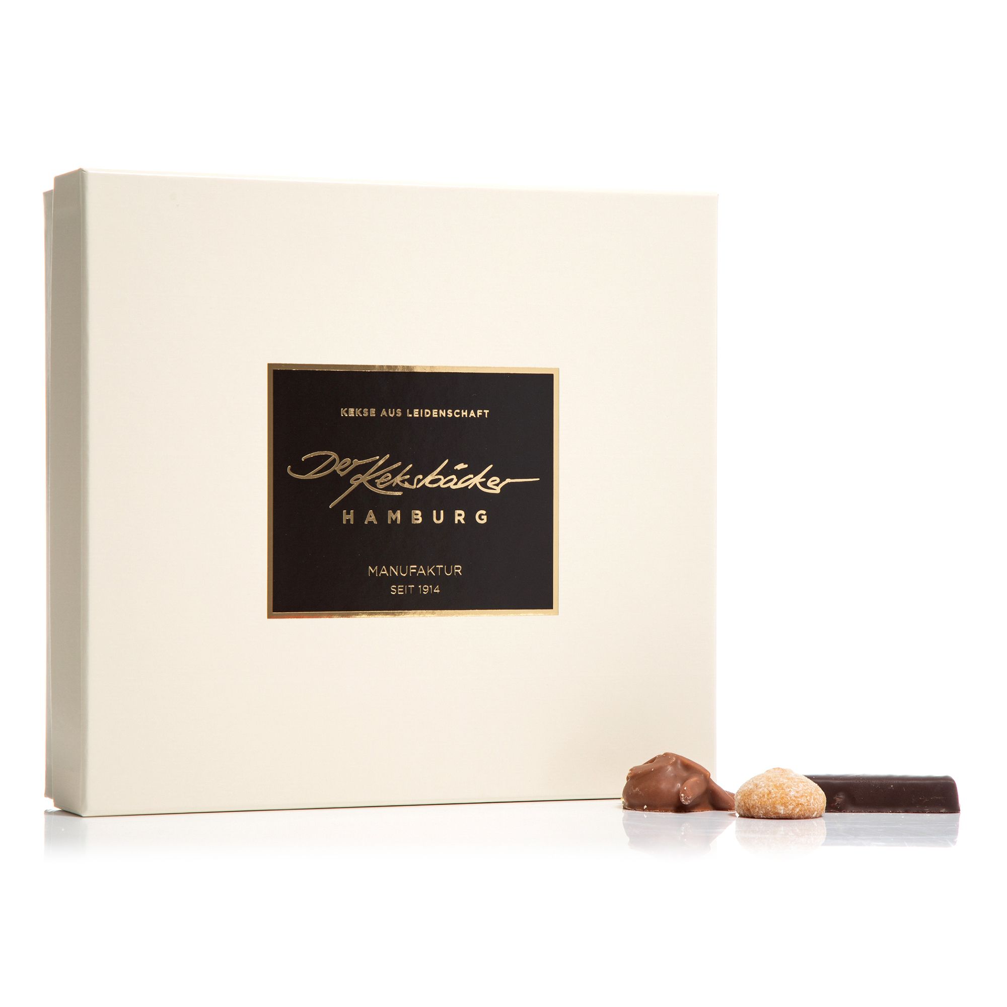 DER KEKSBÄCKER Feines Gebäck Marzipan Variation 4 verschiedene Sorten Inhalt 500g