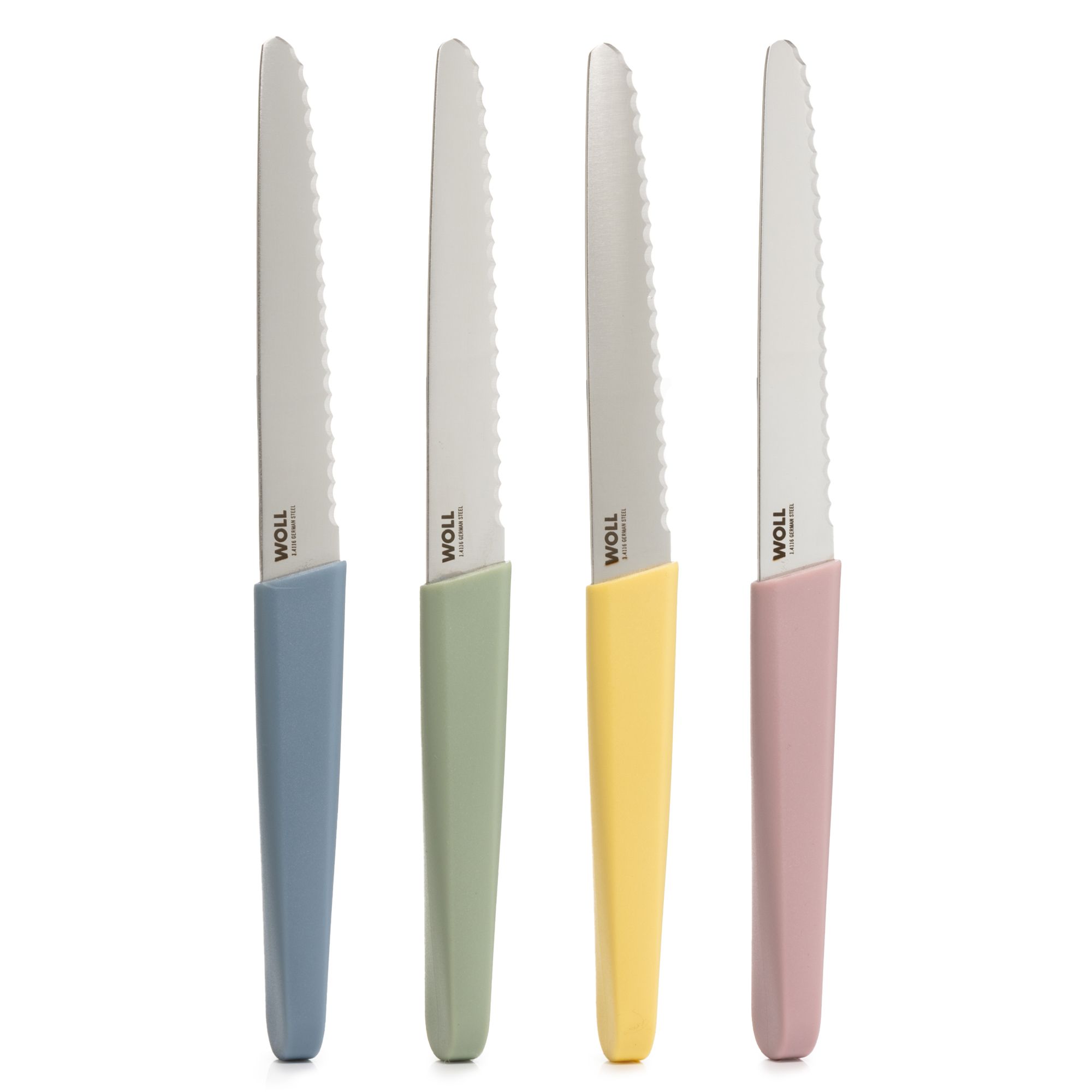 WOLL® Edge 4tlg. Set Vespermesser 12cm Klinge Wellenschliff