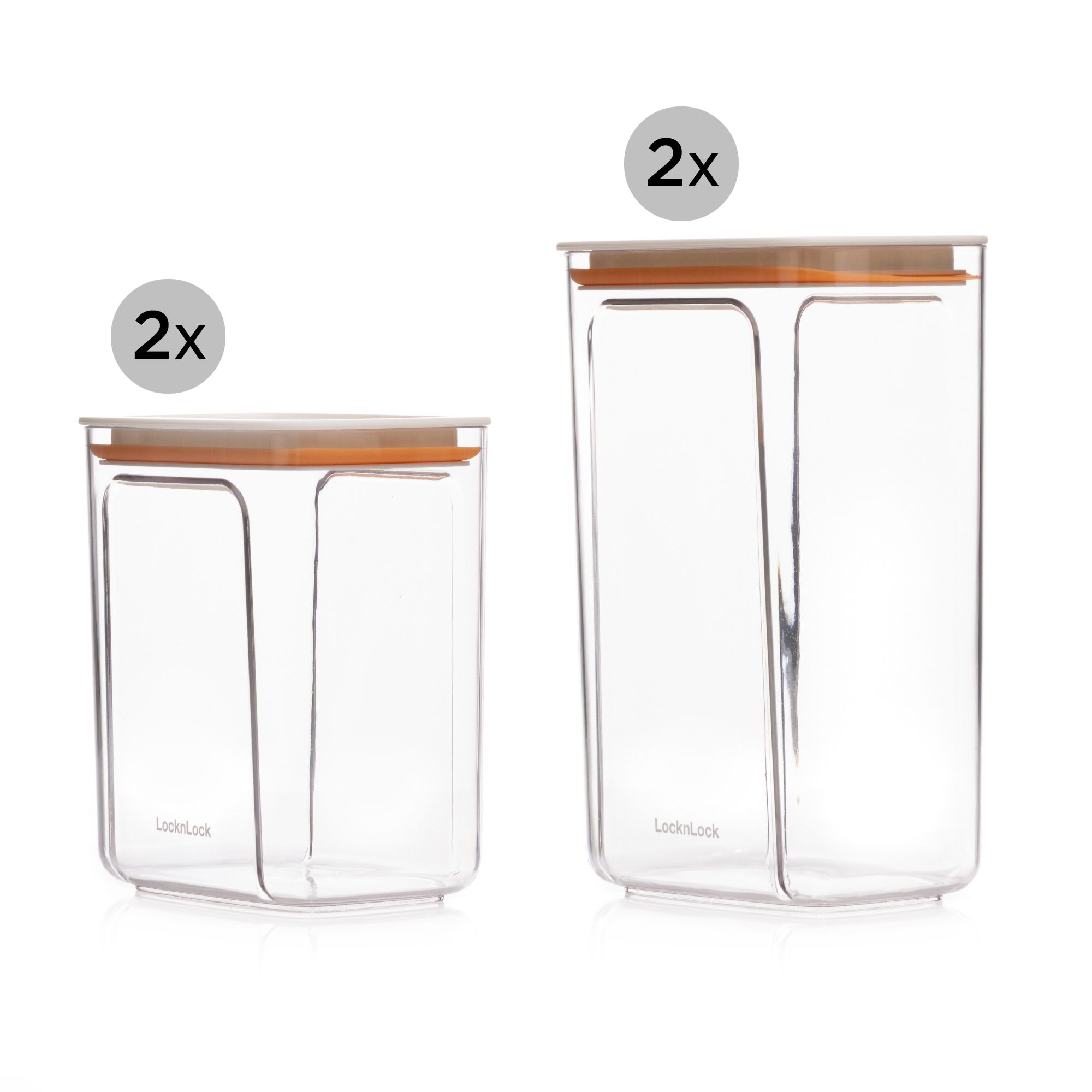 LocknLock 4 Frischhaltedosen "Easy grip" 2x 1,5L und 2x 1L 5L Gesamtvolumen