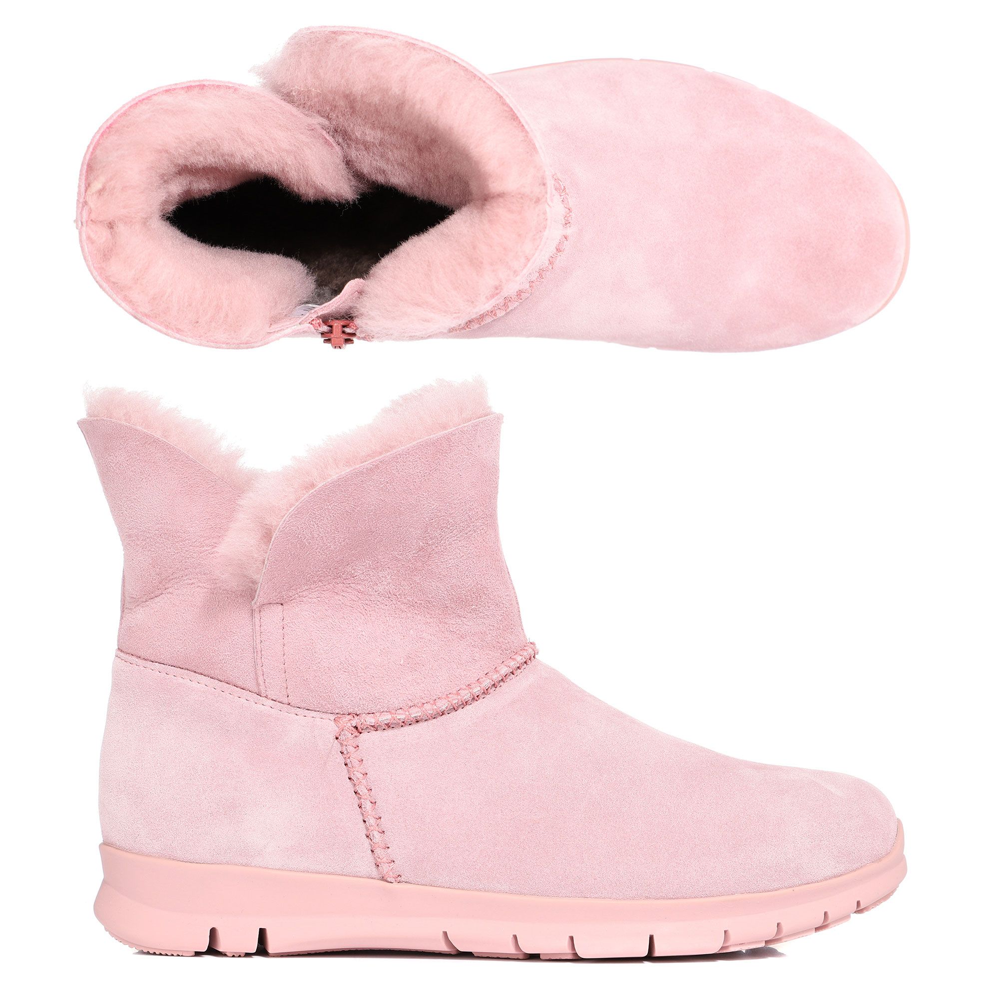 B-Ware VITAFORM Damen-Stiefelette Lammfellfutter 2 Looks