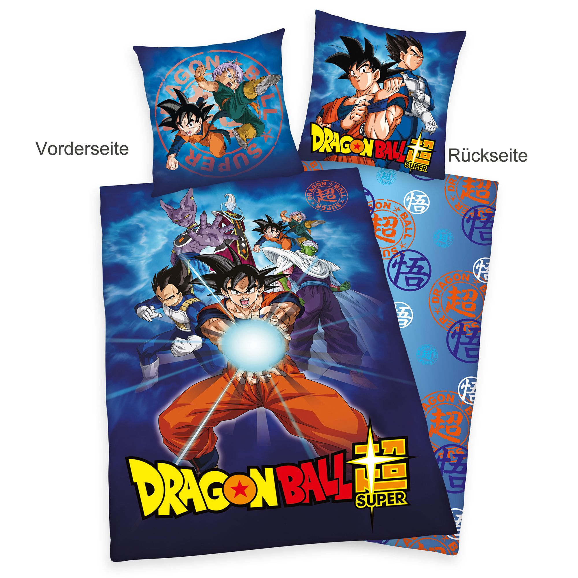 Dragonball Super Wendebettwäsche Baumwoll Renforcé Einzelbett, 2tlg.