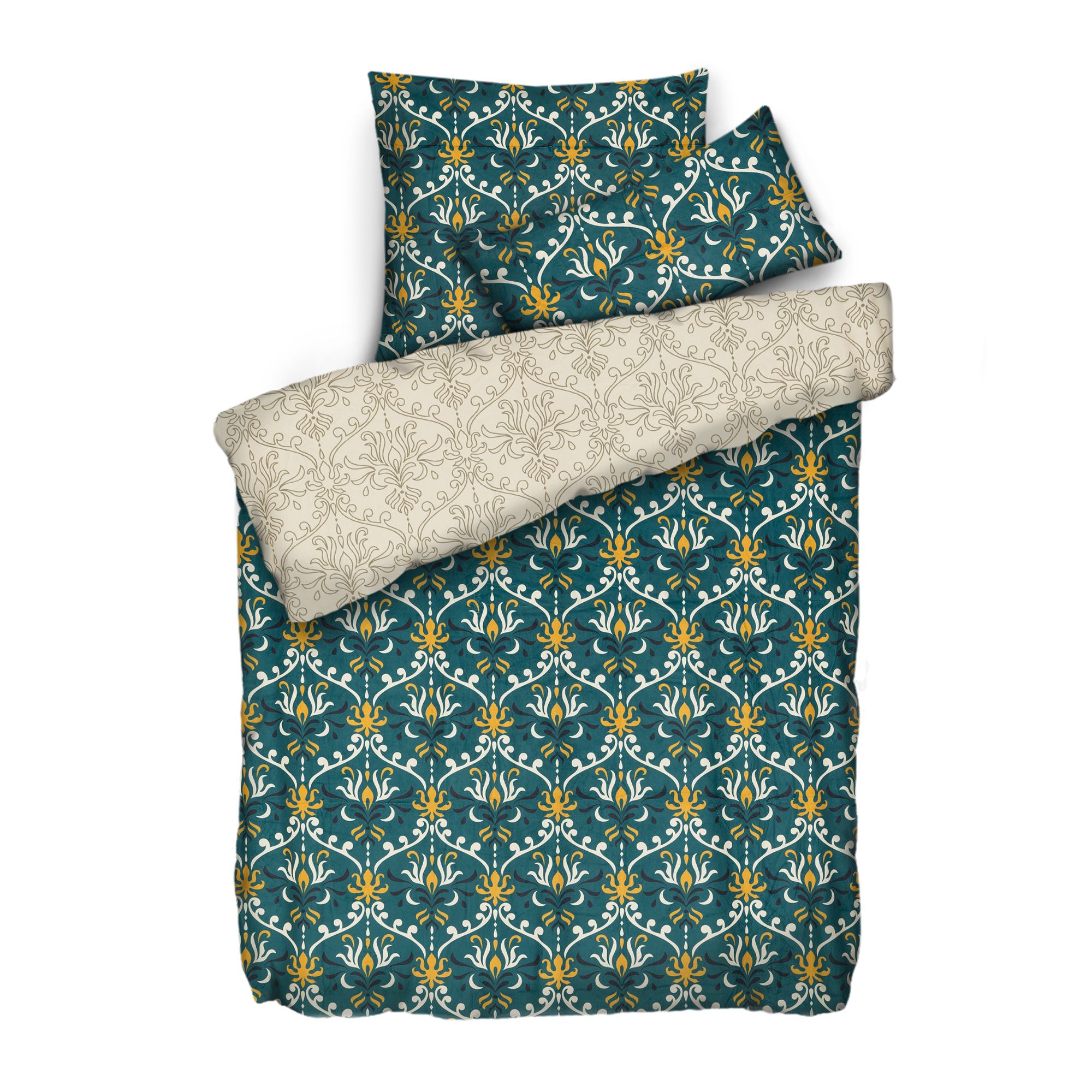 NICKYMOOD Wendebettwäsche Ornamente Mikrofaser Nicky Einzelbett, 3tlg.