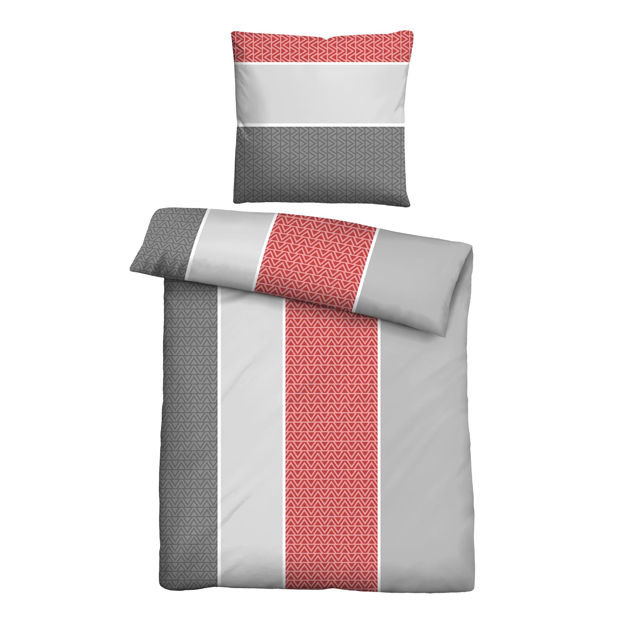 Castell® Bettwäsche Längsbalken Baumwoll Edelflanell Einzelbett, 2tlg.