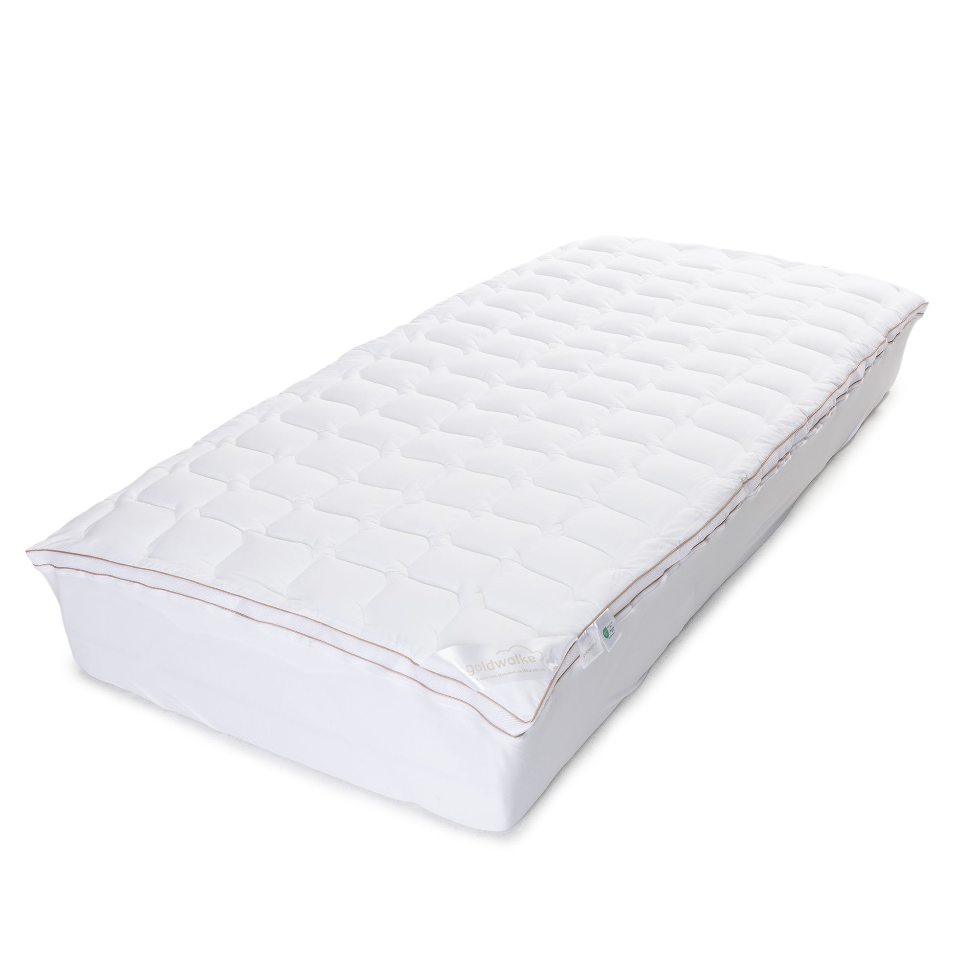 GOLDWOLKE Topper - Höhe 8cm Memory-Schaum inkl. Unterbett neue Füllung