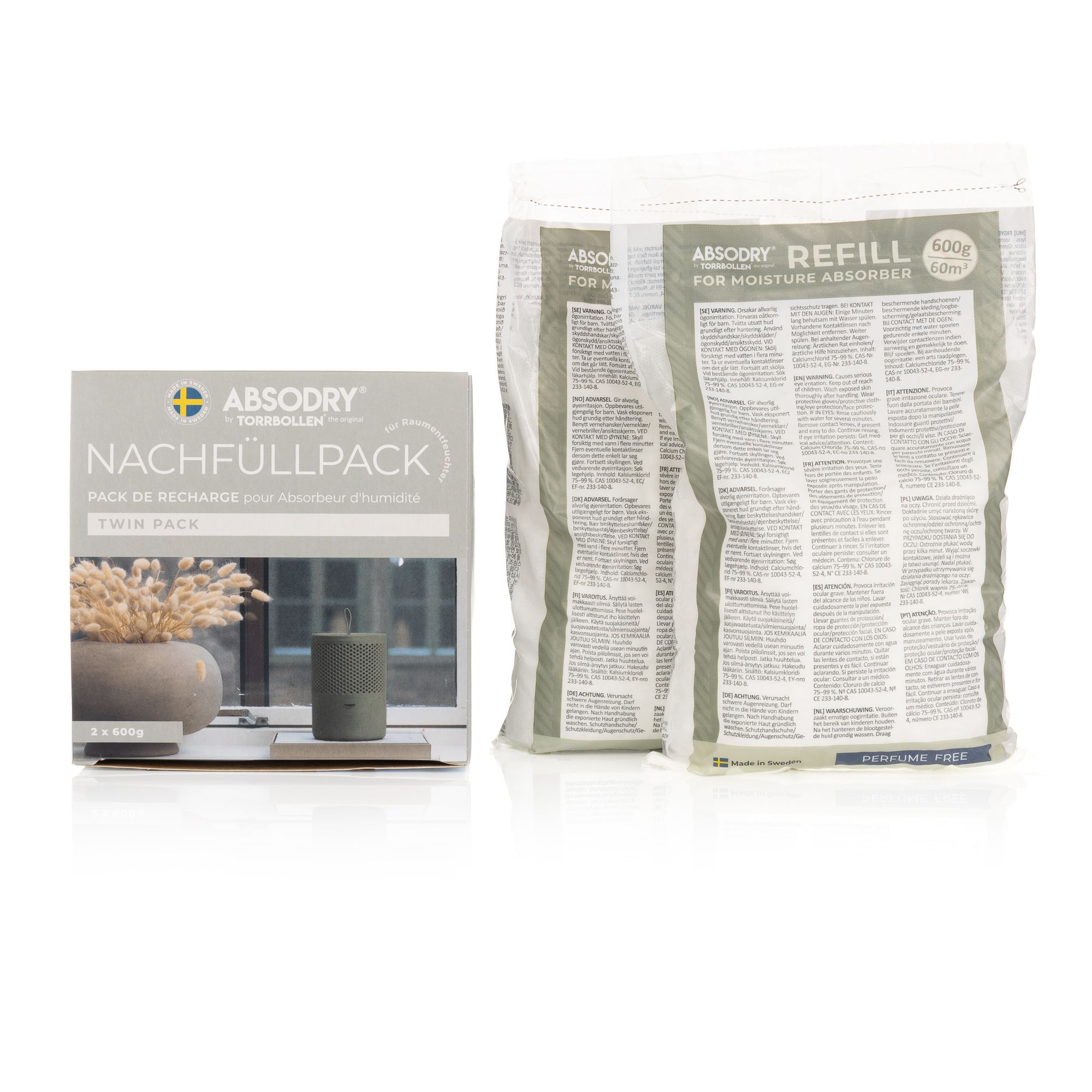 ABSODRY® Refiller Set für Luftentfeuchter Family Duo Series 6 2x 600g