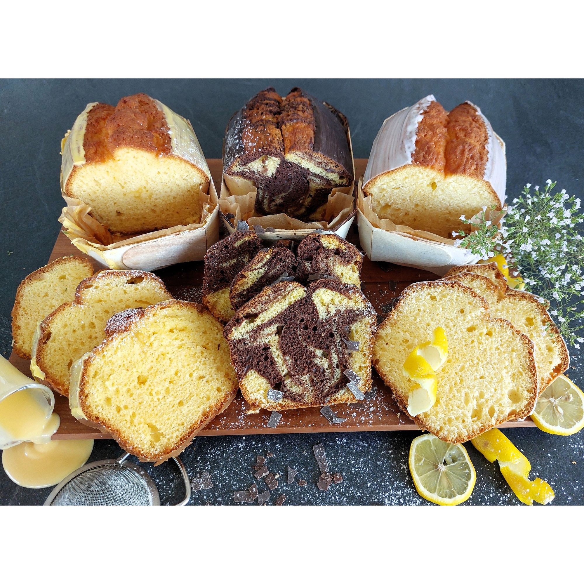 BÄCKEREI DREHER Genussmomente-Set Zitronen- , Marmor- und Eierlikörkuchen Inhalt 3x 520g