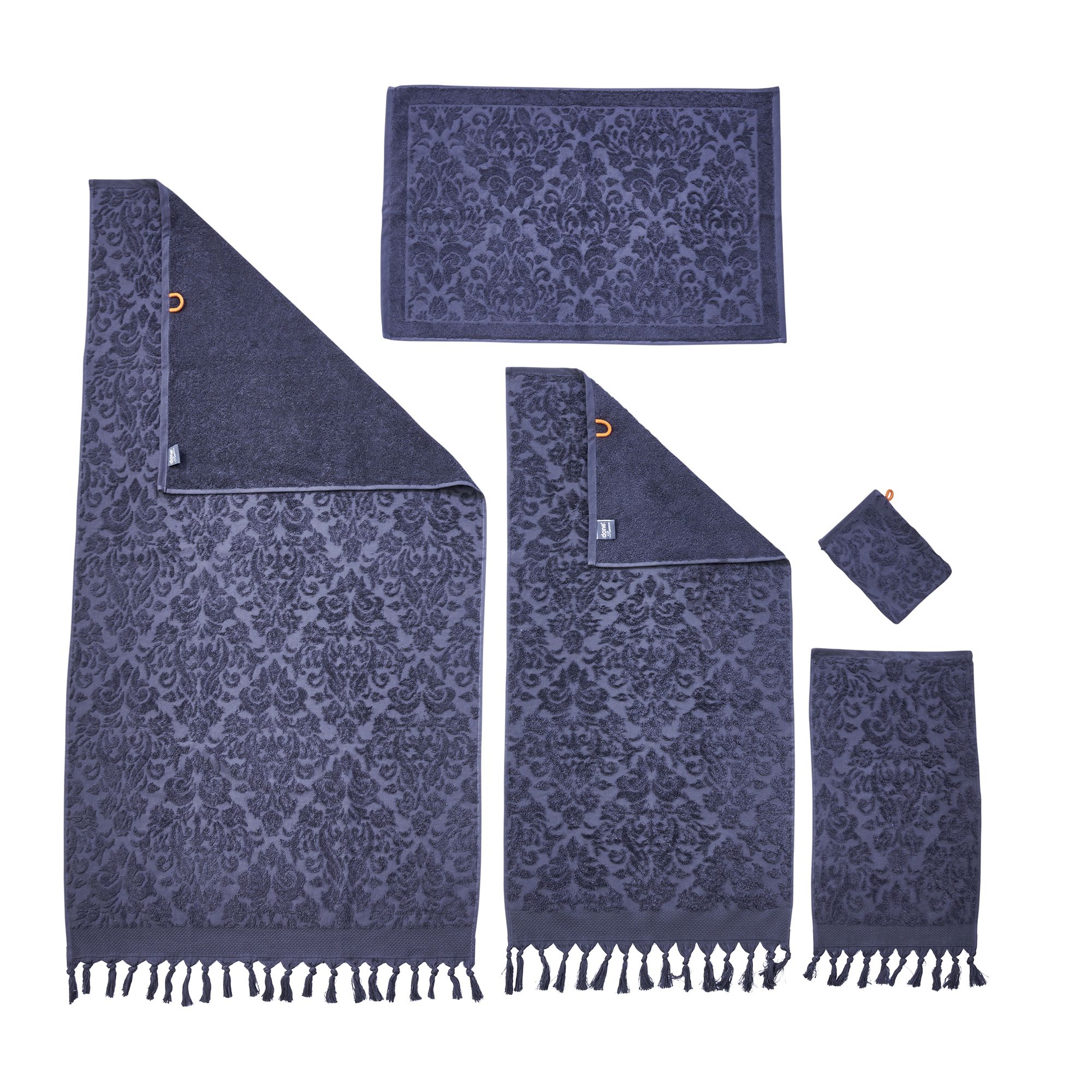 done.® Frottier-Set PROVENCE ORNAMENTS 100% Baumwolle inkl.Badvorleger,5tlg