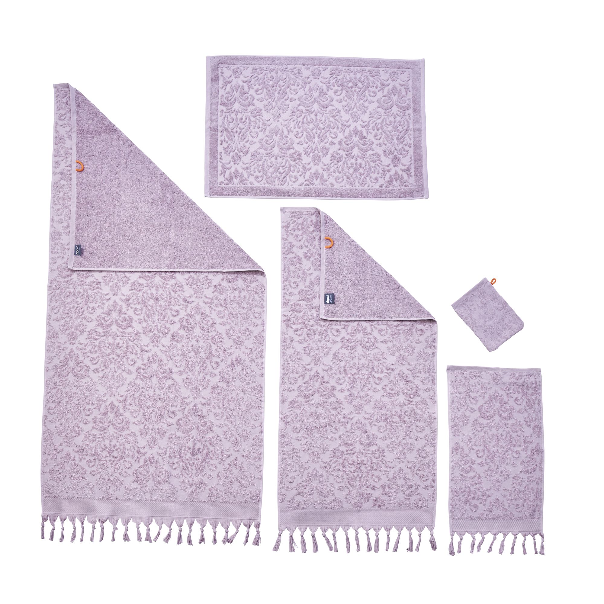 done.® Frottier-Set PROVENCE ORNAMENTS 100% Baumwolle inkl.Badvorleger,5tlg