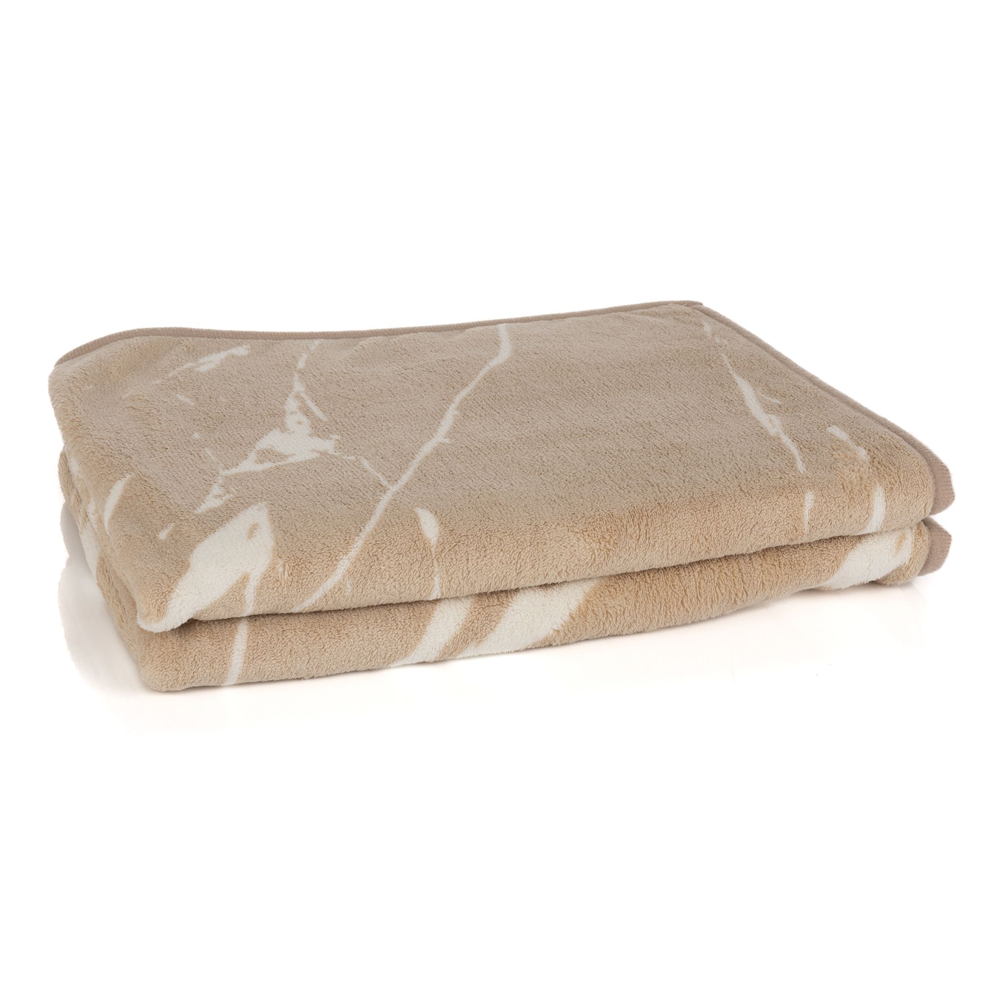 BADIZIO Softdry 2 Handtücher Marmor-Design MF Kuschelplüsch ca. 50x100cm