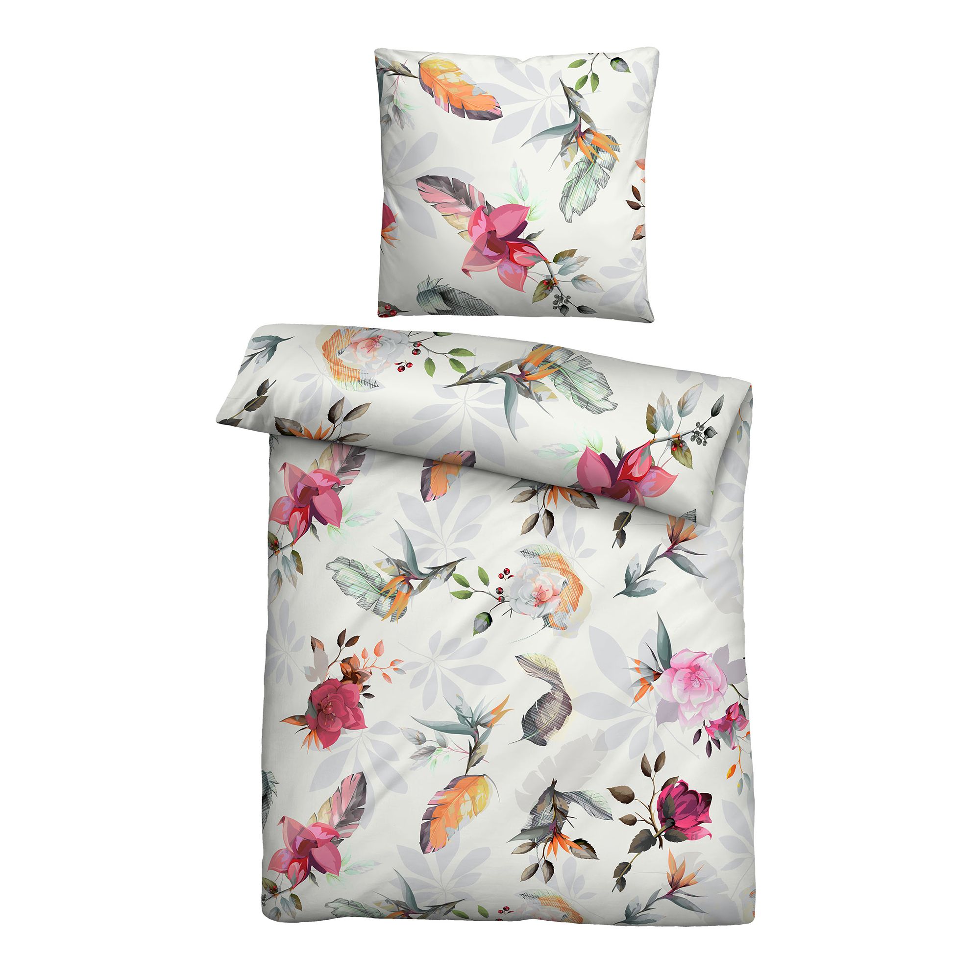 biberna® Bettwäsche Frühling 100% Lyocell Einzelbett, 2tlg.