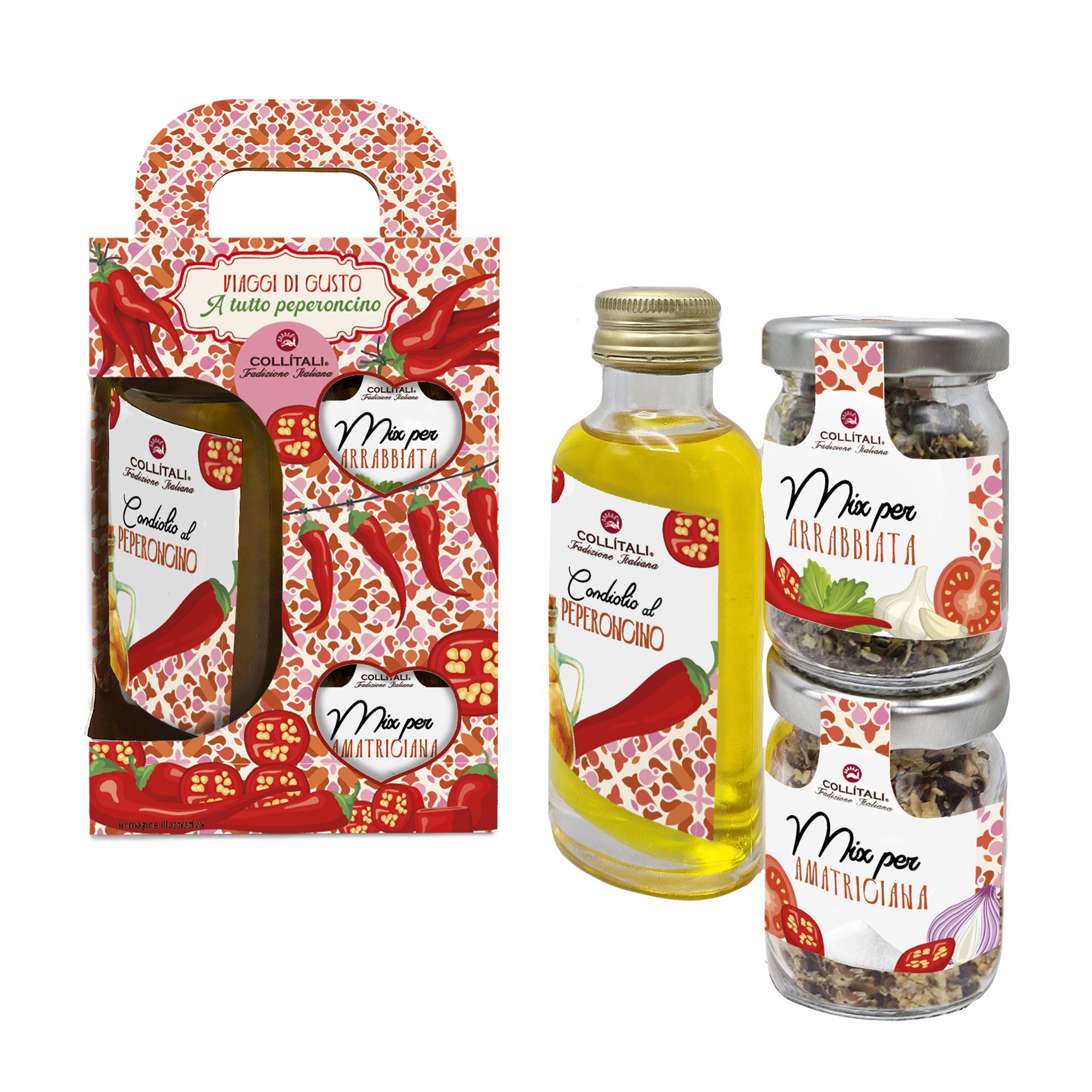 COLLÍTALI® Feinkostset "A tutto Peperoncino" aus Italien Inhalt 100ml + 29g