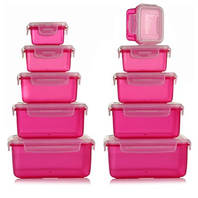 LocknLock 10 Frischhaltedosen nestbar 180ml-2L Gesamtvolumen 9,08L