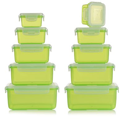 LocknLock 10 Frischhaltedosen nestbar 180ml-2L Gesamtvolumen 9,08L