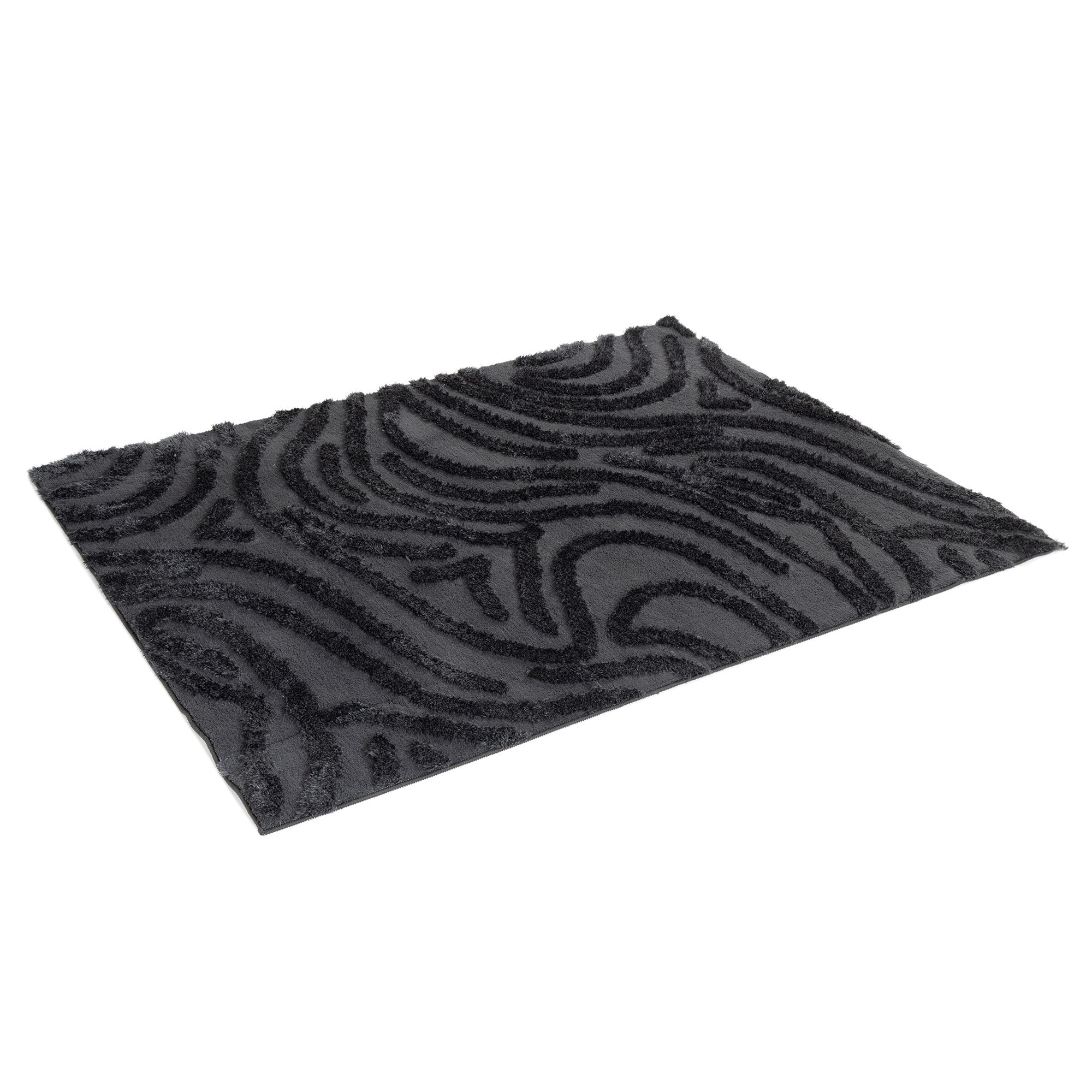 CASA FONDO Hochflor-Shaggy Teppich schimmernd HeiQ-Ausrüstung waschbar, 120x150cm