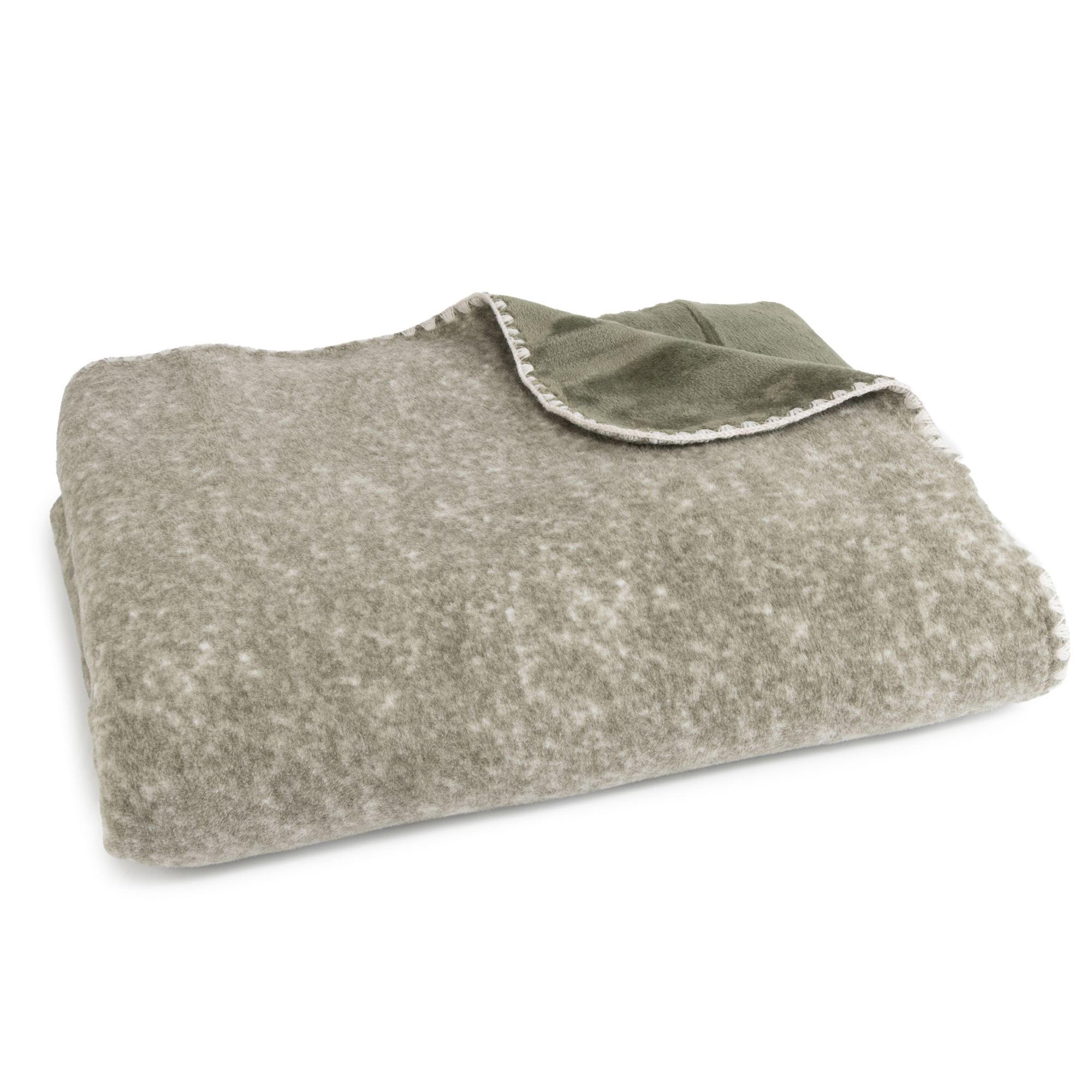 MONT CHALET 1 Heimdecke uni Melange Premium Flanell Kettnaht, 150x200cm