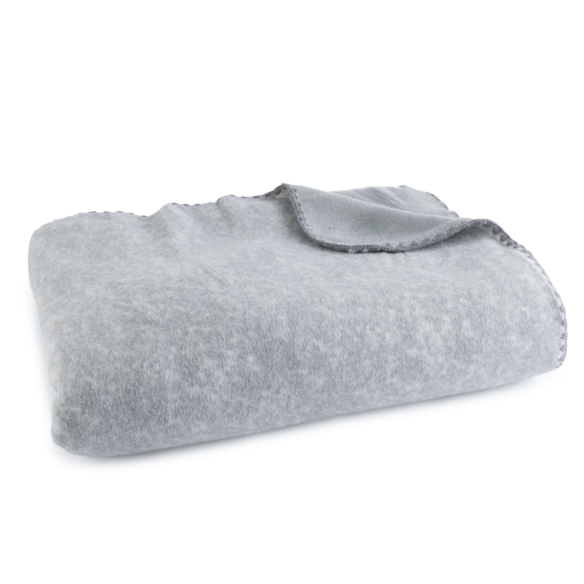 MONT CHALET 1 Heimdecke uni Melange Premium Flanell Kettnaht, 150x200cm