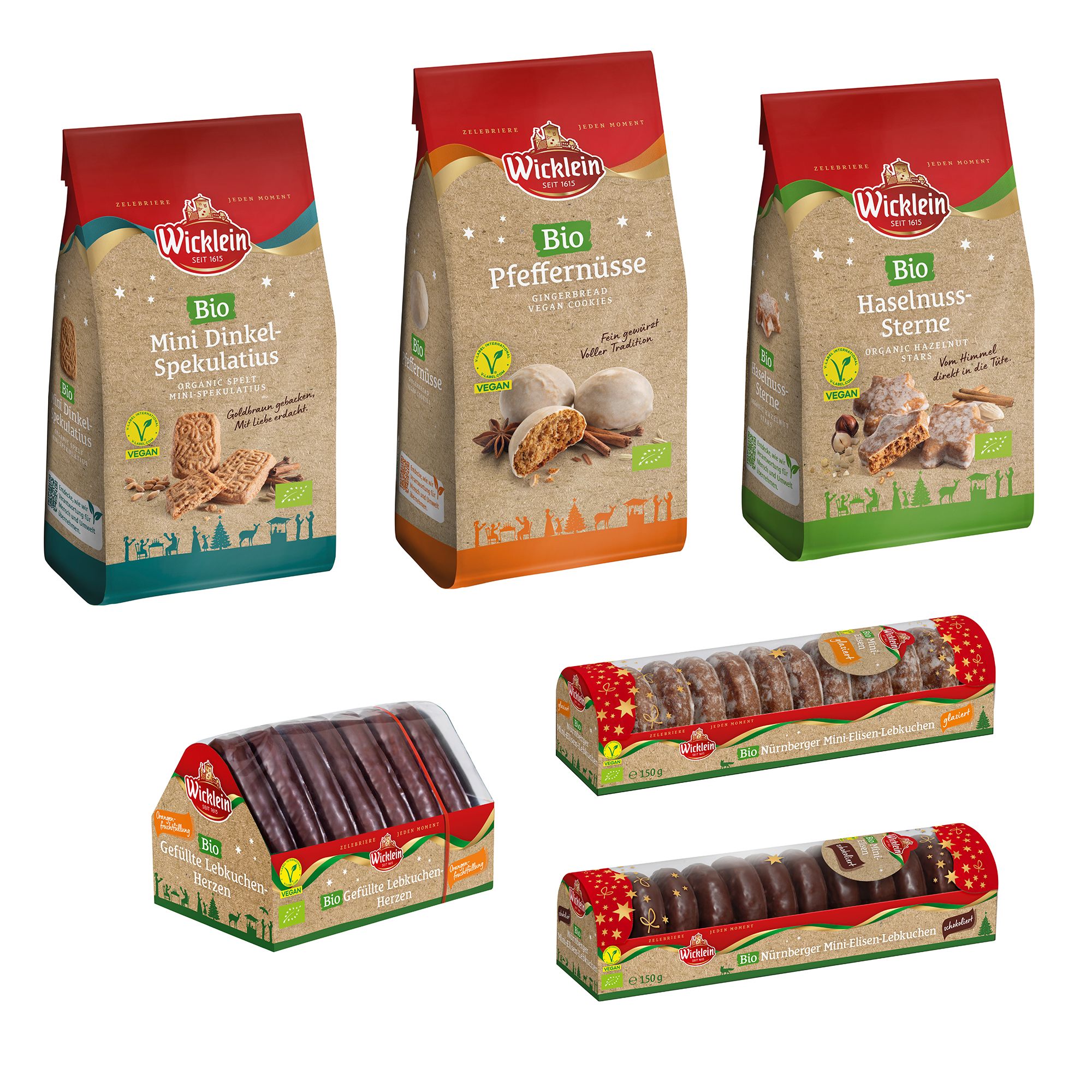 WICKLEIN Spezialitäten Paket bio und vegan 6 versch. Sorten Inhalt 965 g