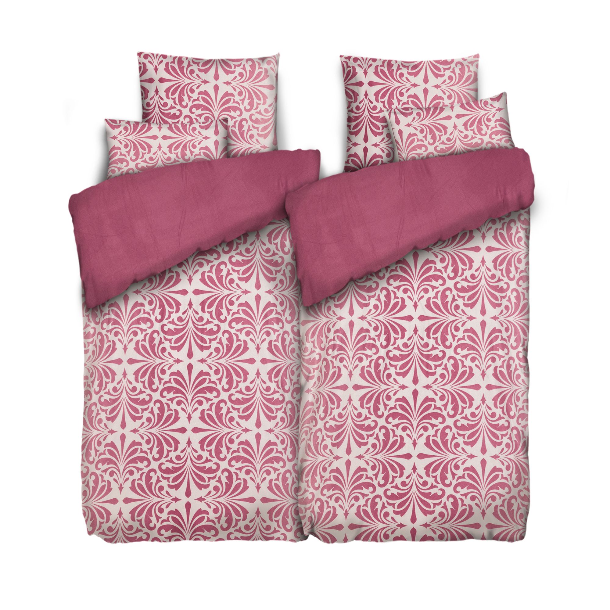 WINTERENGEL Wendebettwäsche Ornament/Farbverlauf Mikrofaser Flanell Doppelbett, 6tlg.
