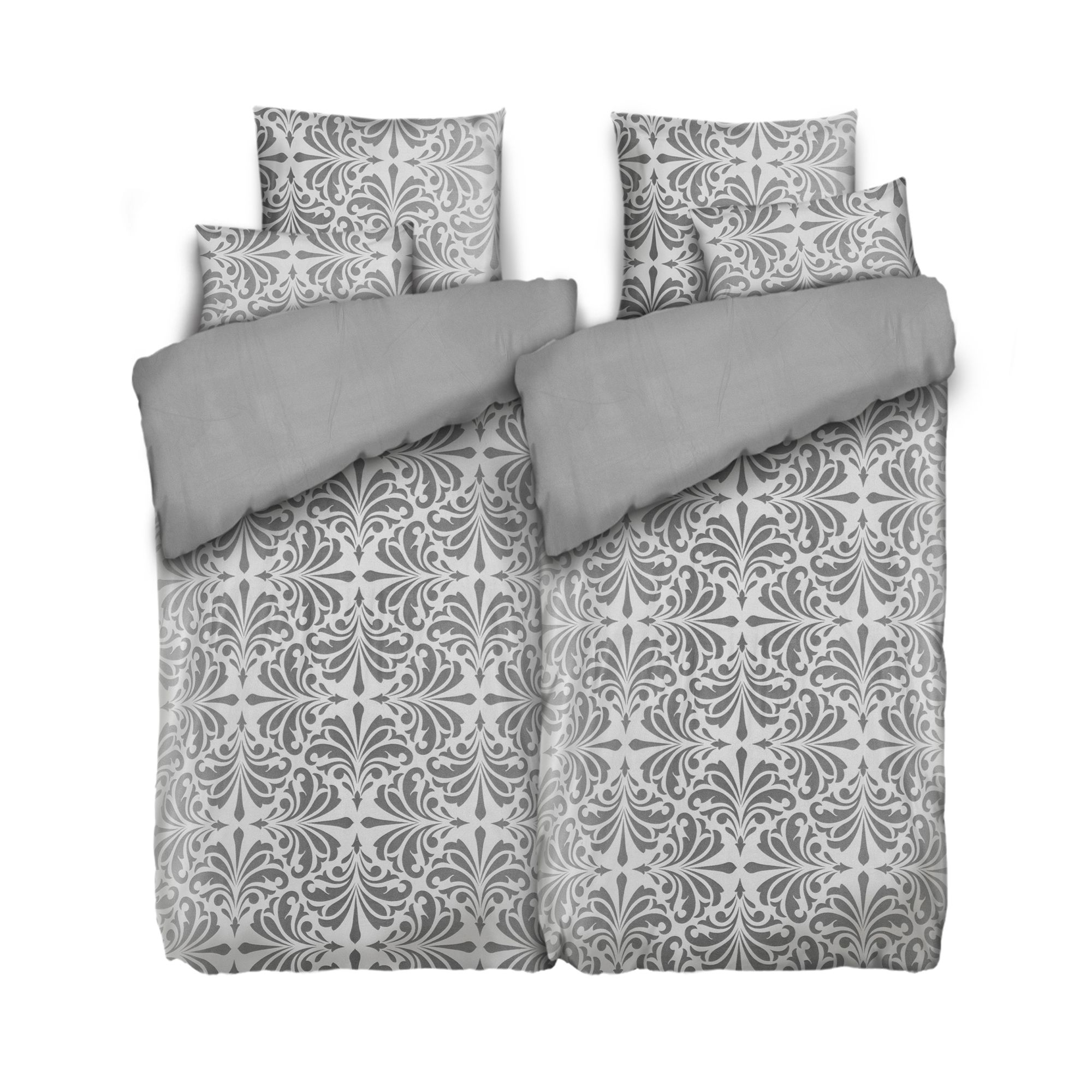 WINTERENGEL Wendebettwäsche Ornament/Farbverlauf Mikrofaser Flanell Doppelbett, 6tlg.