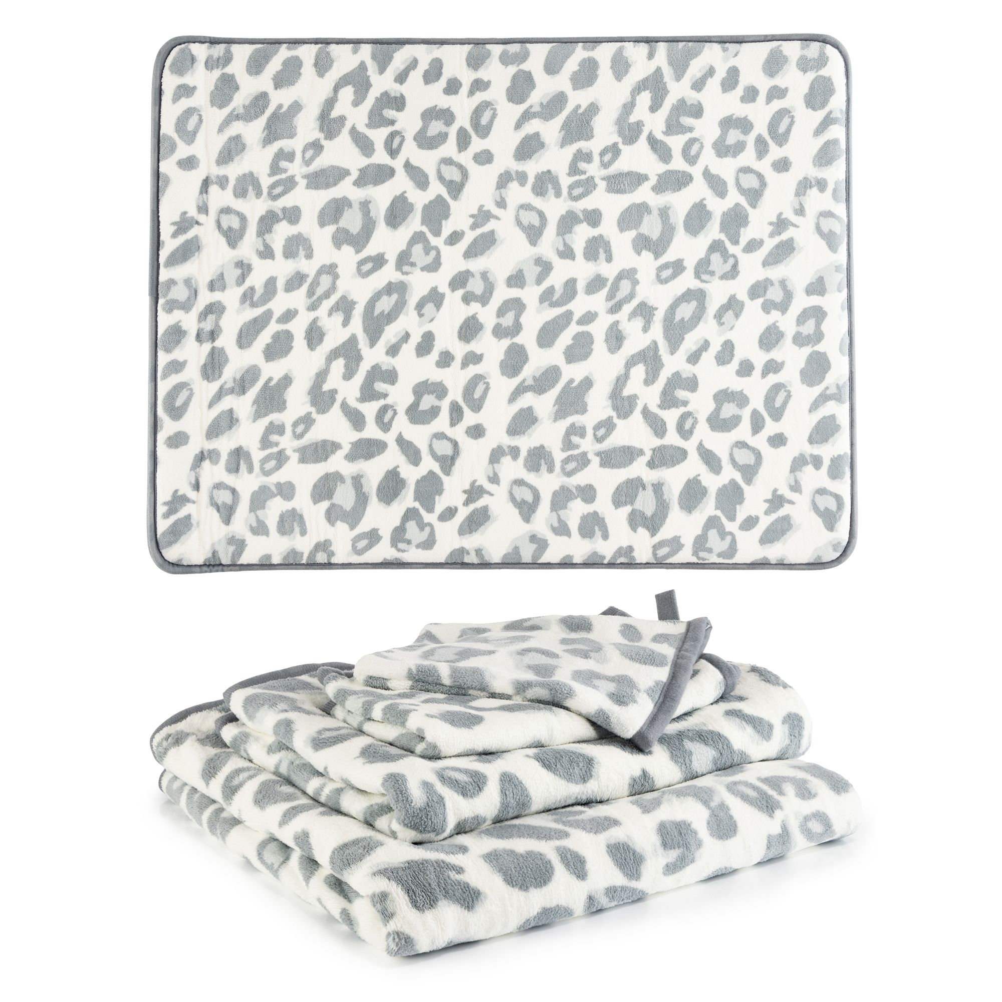 BADIZIO Softdry Frottier-Set Animal-Design MF Kuschelplüsch inkl. Badematte,5tlg.