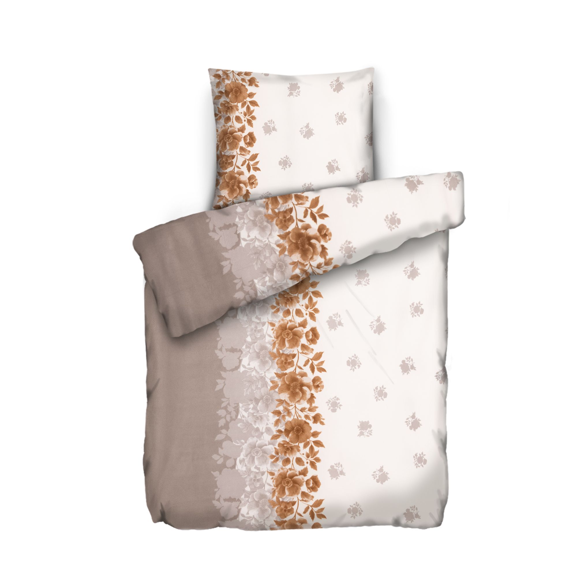 WINTERENGEL Bettwäsche Ranken & Blumen Mikrofaser Flanell Einzelbett, 2tlg.