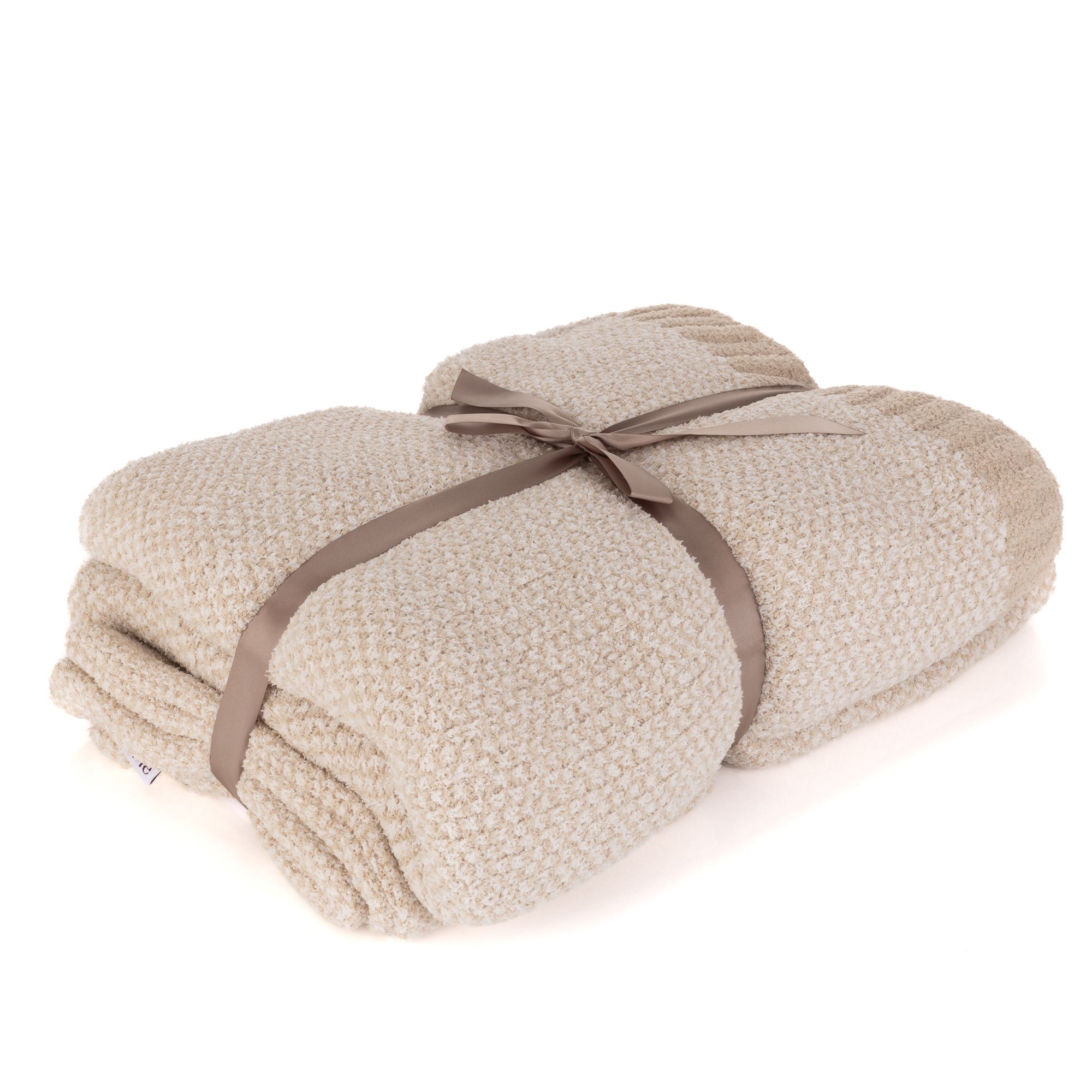 COZEE HOME Sofa-Set, 3tlg. uni Jacquard MF Fluffy Bouclé 2x 50x50cm+130x180cm