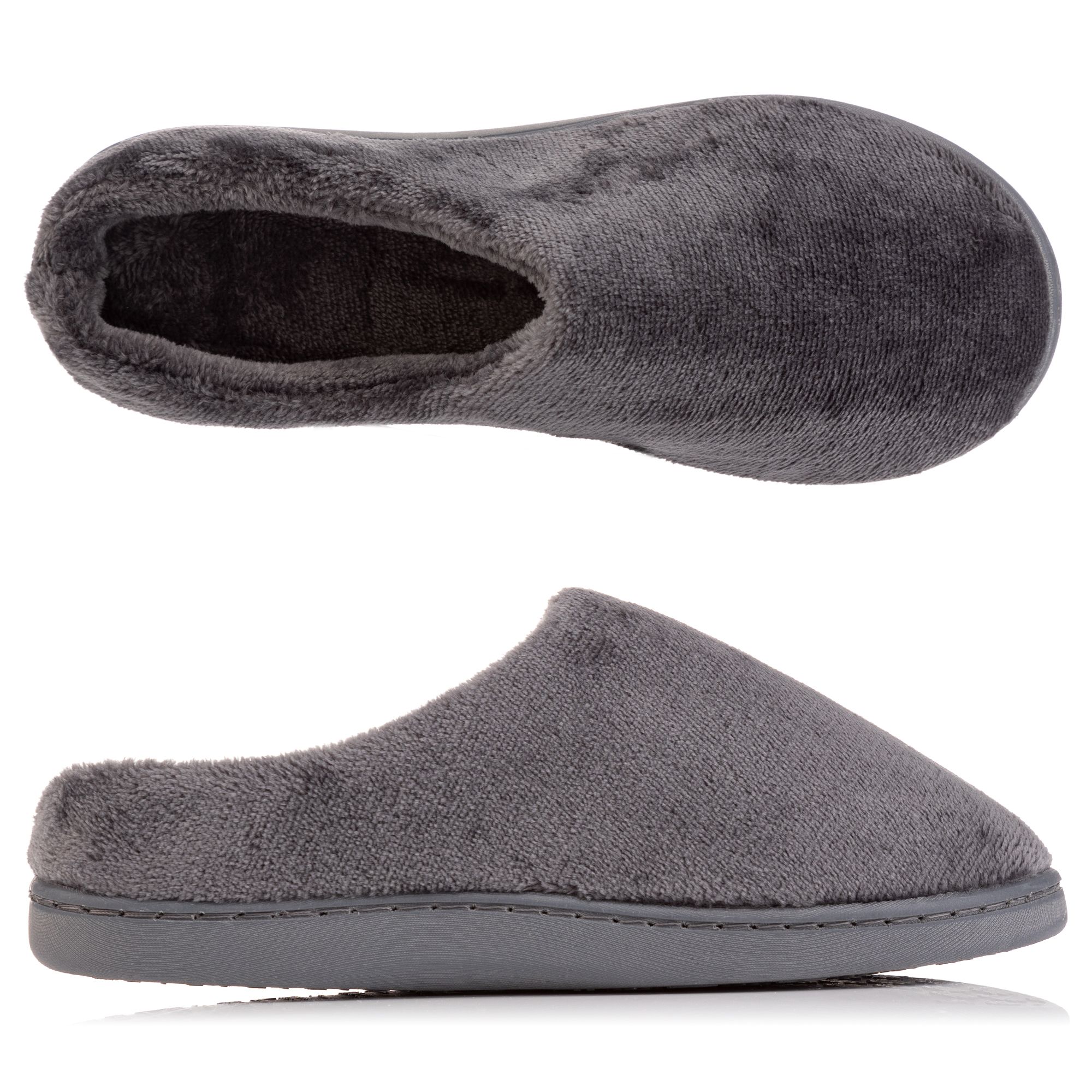 MONT CHALET Damen-Hausschuh uni Mikrofaser Chinchilla weich gepolstert