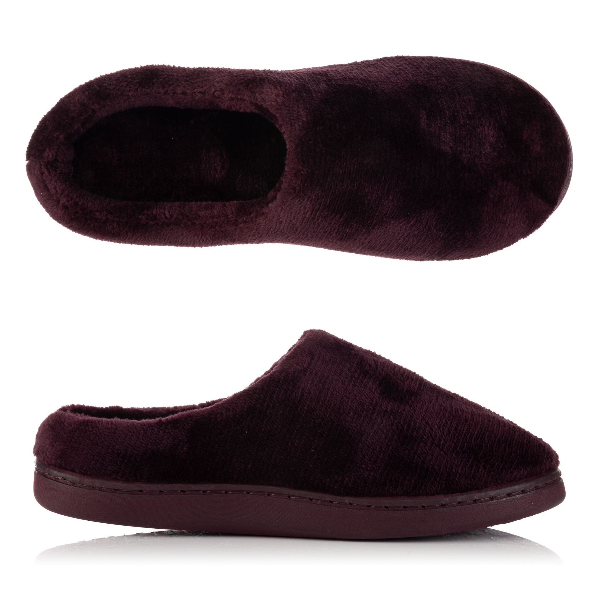 MONT CHALET Damen-Hausschuh uni Mikrofaser Chinchilla weich gepolstert