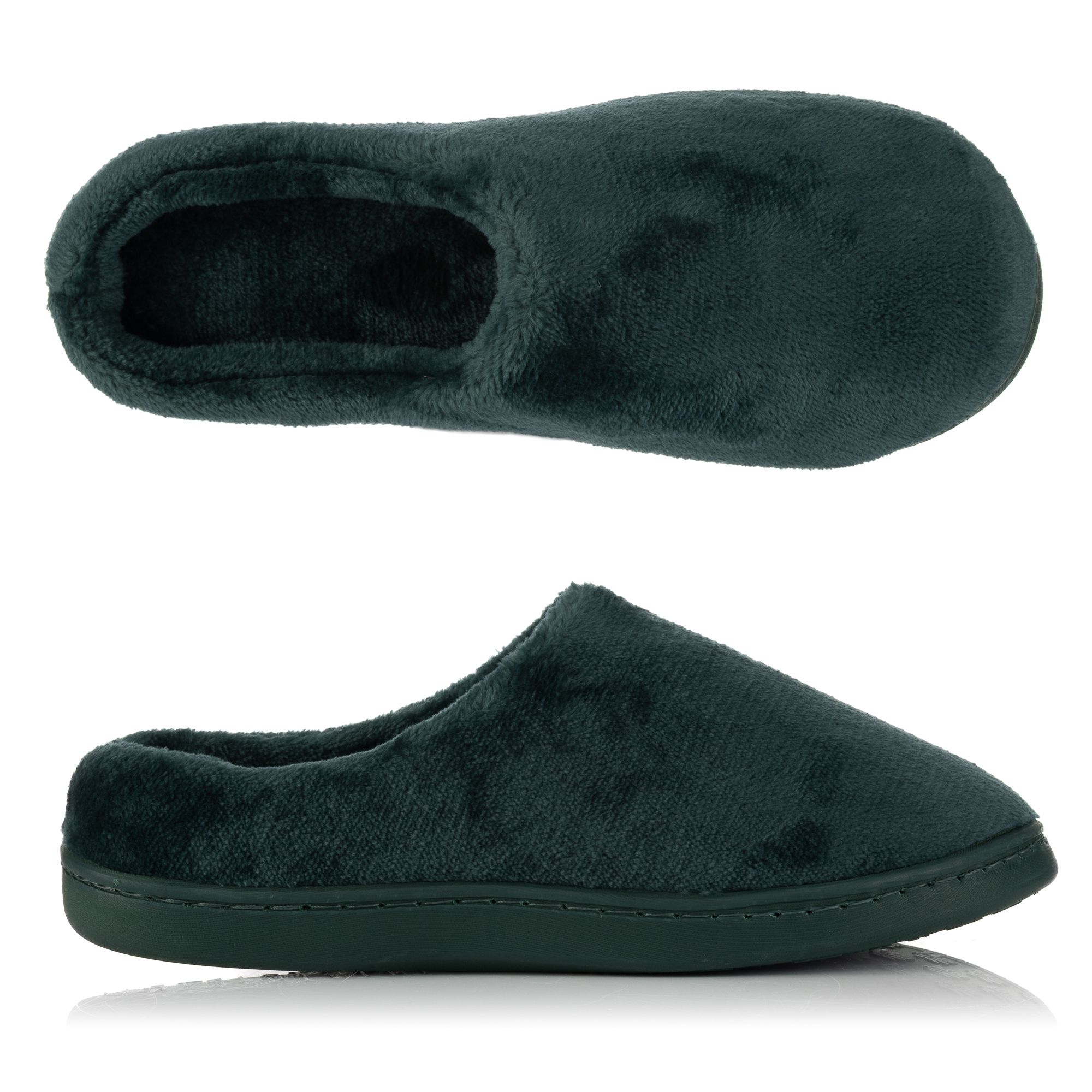 MONT CHALET Damen-Hausschuh uni Mikrofaser Chinchilla weich gepolstert