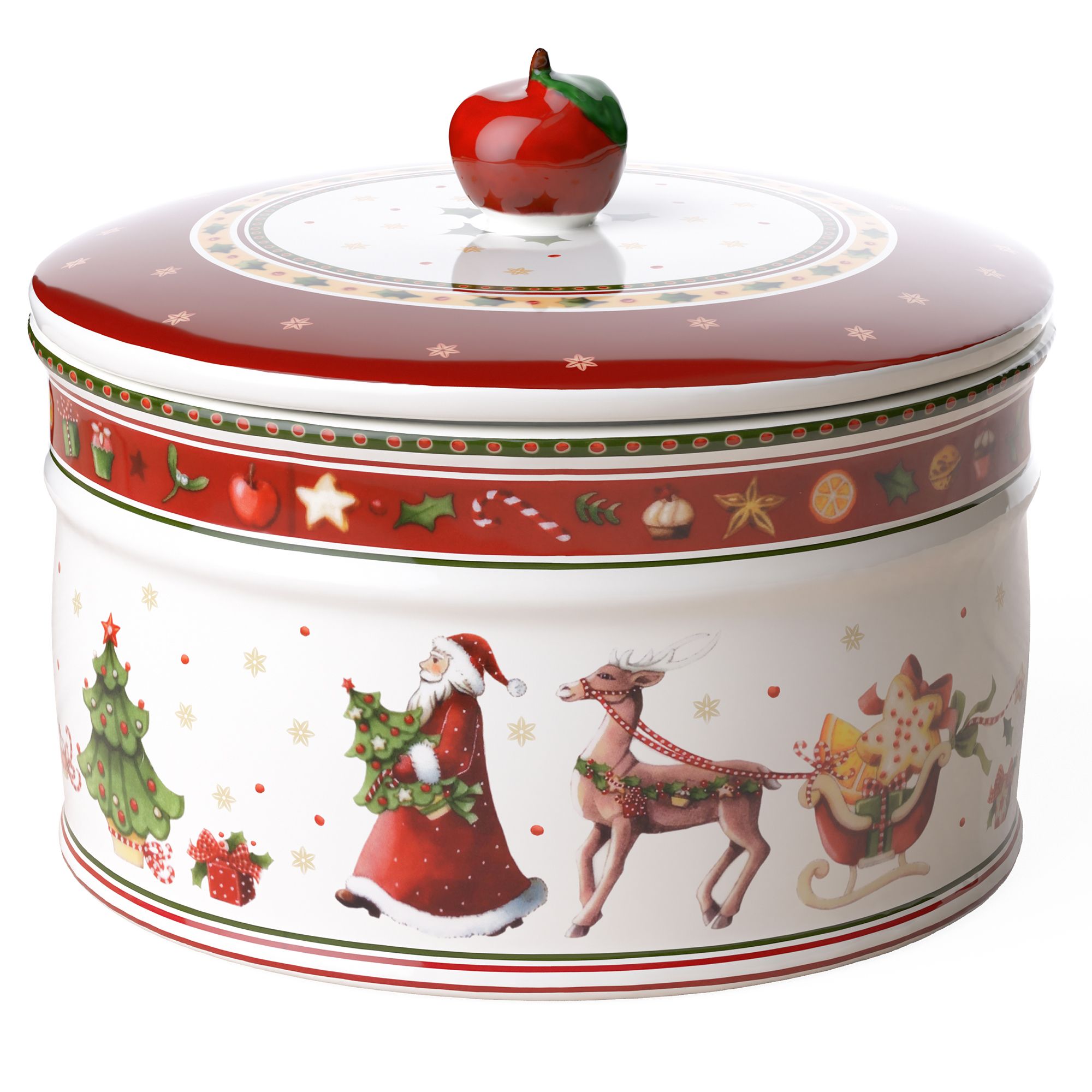 VILLEROY & BOCH Winter Bakery Delight Gebäckdose groß Weihnachts-Edition Premium Porzellan