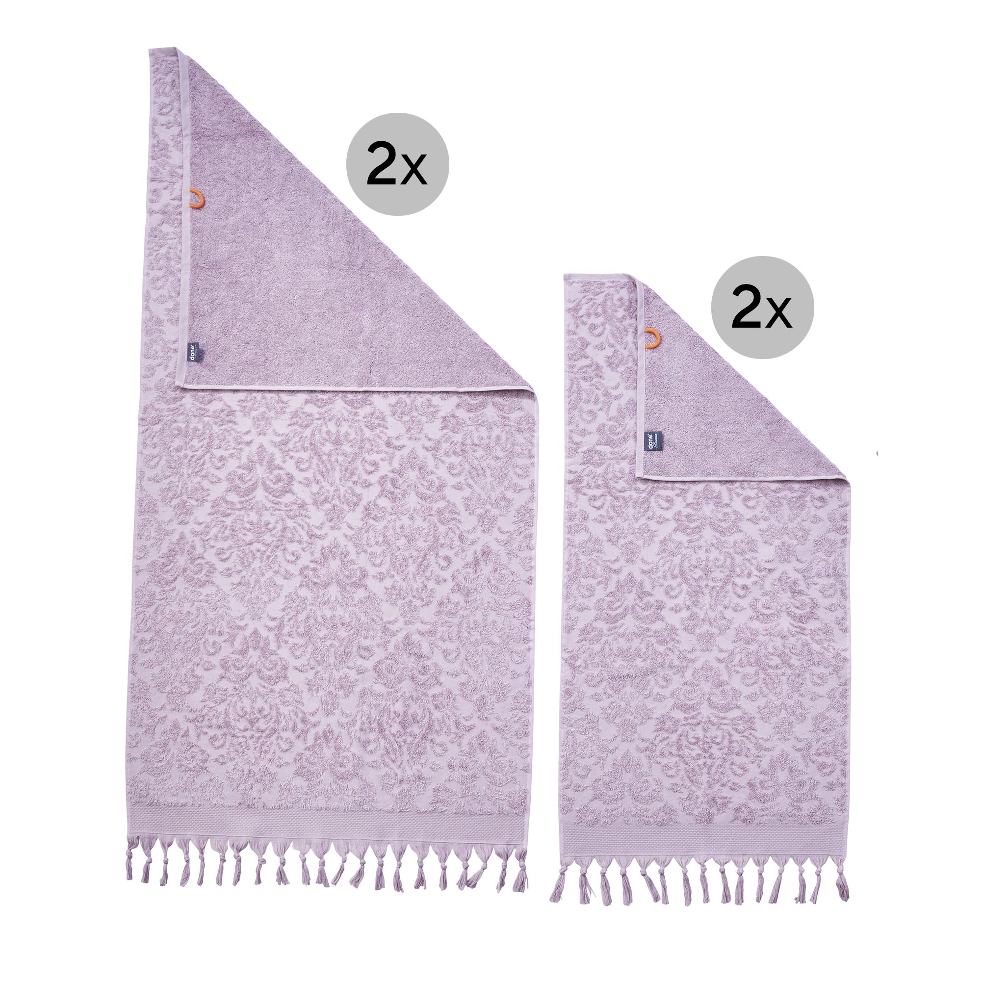 done.® 4tlg. Handtuch-Set PROVENCE ORNAMENTS 100% Baumwolle 50x100cm & 70x140cm