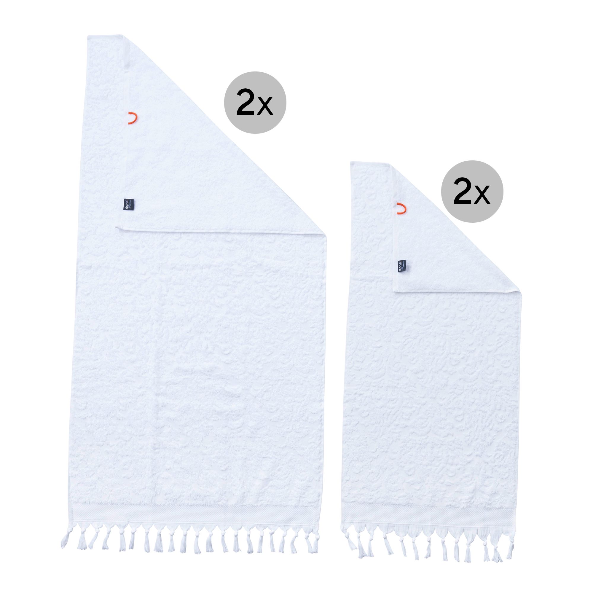 done.® 4tlg. Handtuch-Set PROVENCE ORNAMENTS 100% Baumwolle 50x100cm & 70x140cm