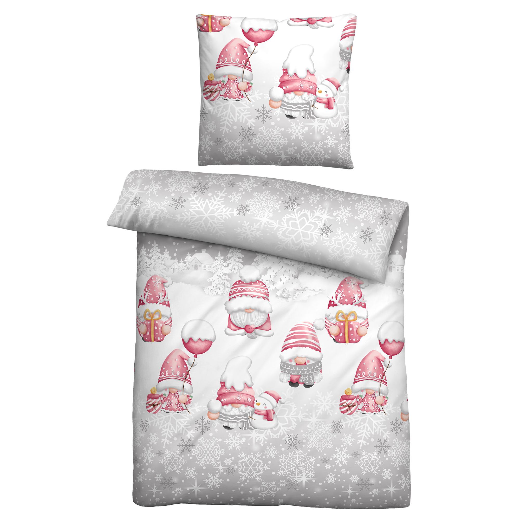 biberna® Bettwäsche Wichtel Baumwoll Feinbiber Einzelbett, 2tlg.