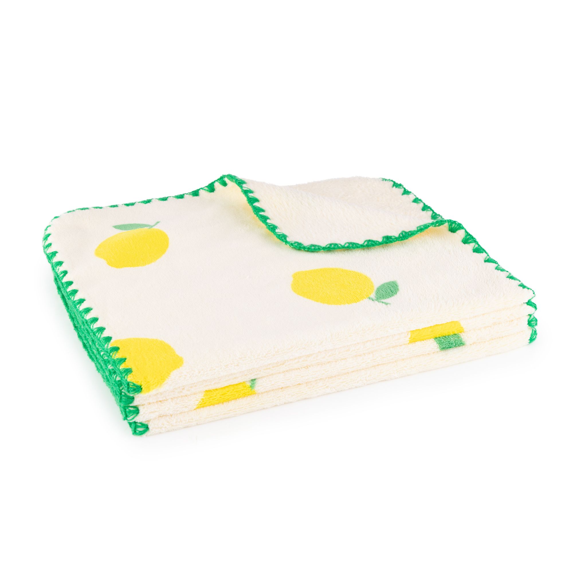 BADIZIO Softdry 4 Gästehandtücher Früchte weich & saugstark Kettelnaht, 30x50cm