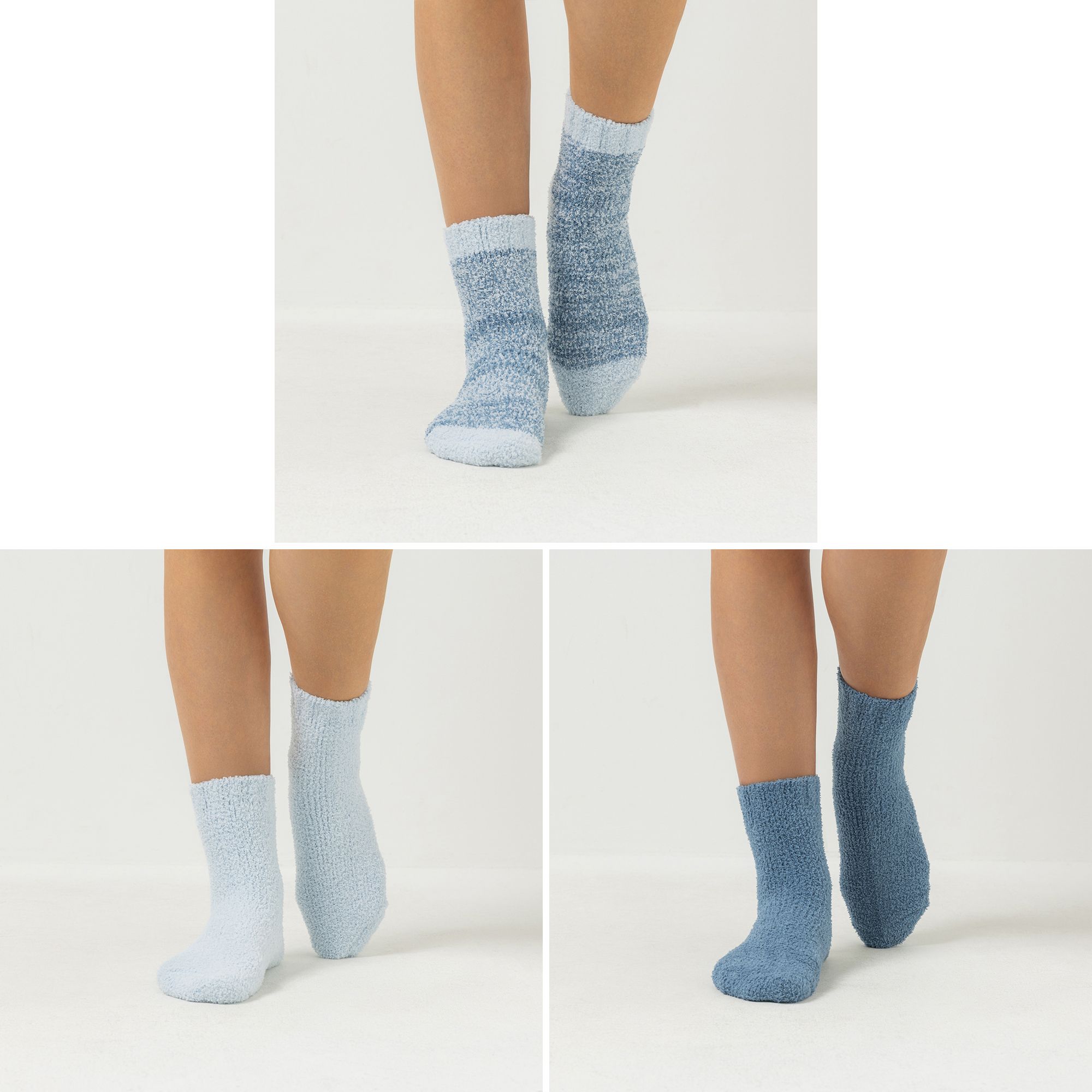 COZEE HOME Kuschelsocken 3er-Pack MF Fluffy Bouclé
