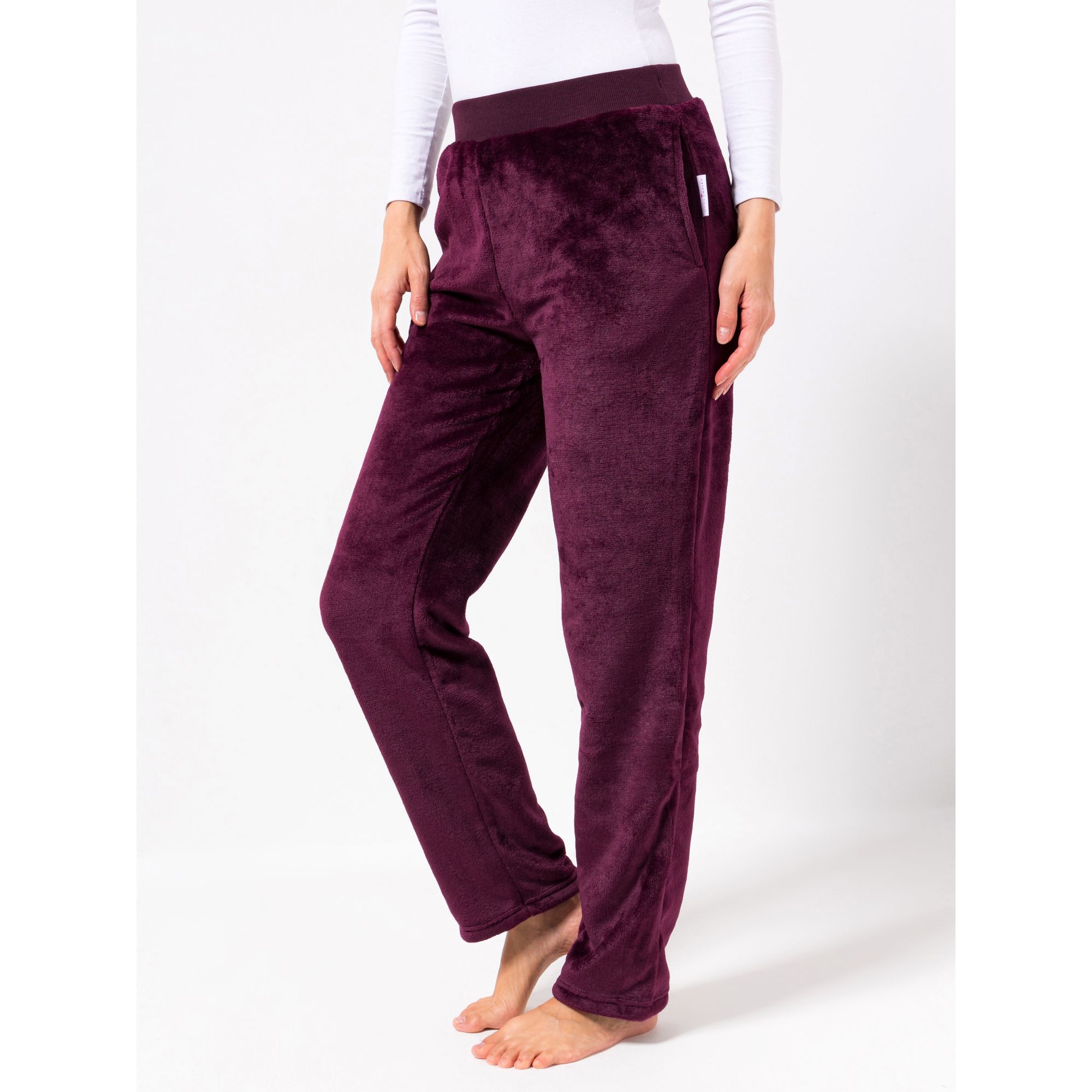 MONT CHALET Damen-Hose uni Mikrofaser Chinchilla Hosentaschen