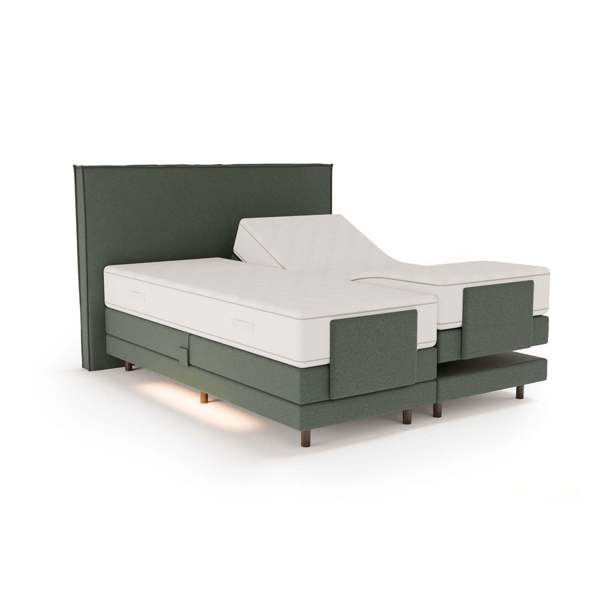 BODYFLEX BOXSPRING Bett HELSINKI inkl.Topper individualisierbar Unterbettbeleuchtung