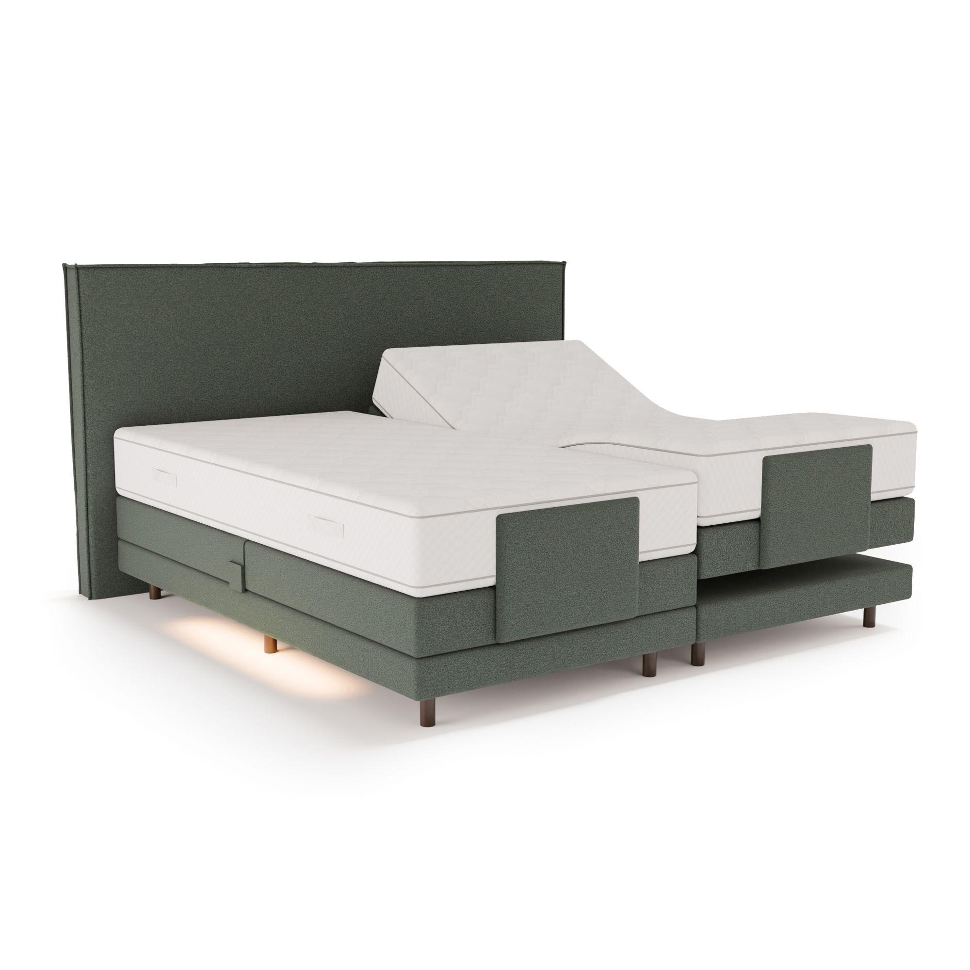 BODYFLEX BOXSPRING Bett HELSINKI inkl.Topper individualisierbar Unterbettbeleuchtung