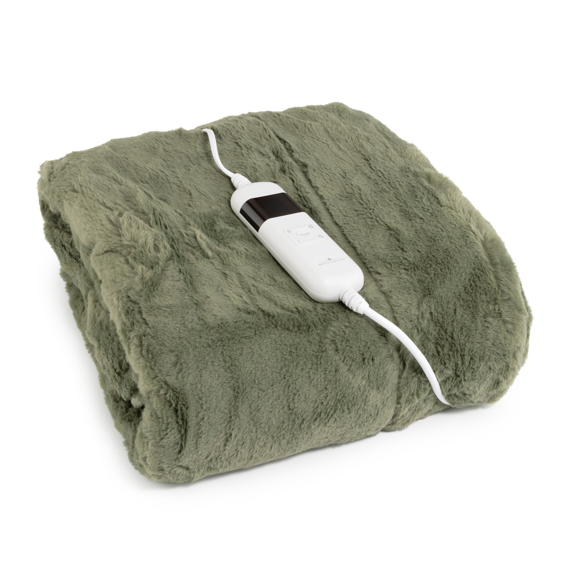MONT CHALET Heizdecke uni Lammfellimitat Mikrofaser-Abseite waschbar, 130x180cm