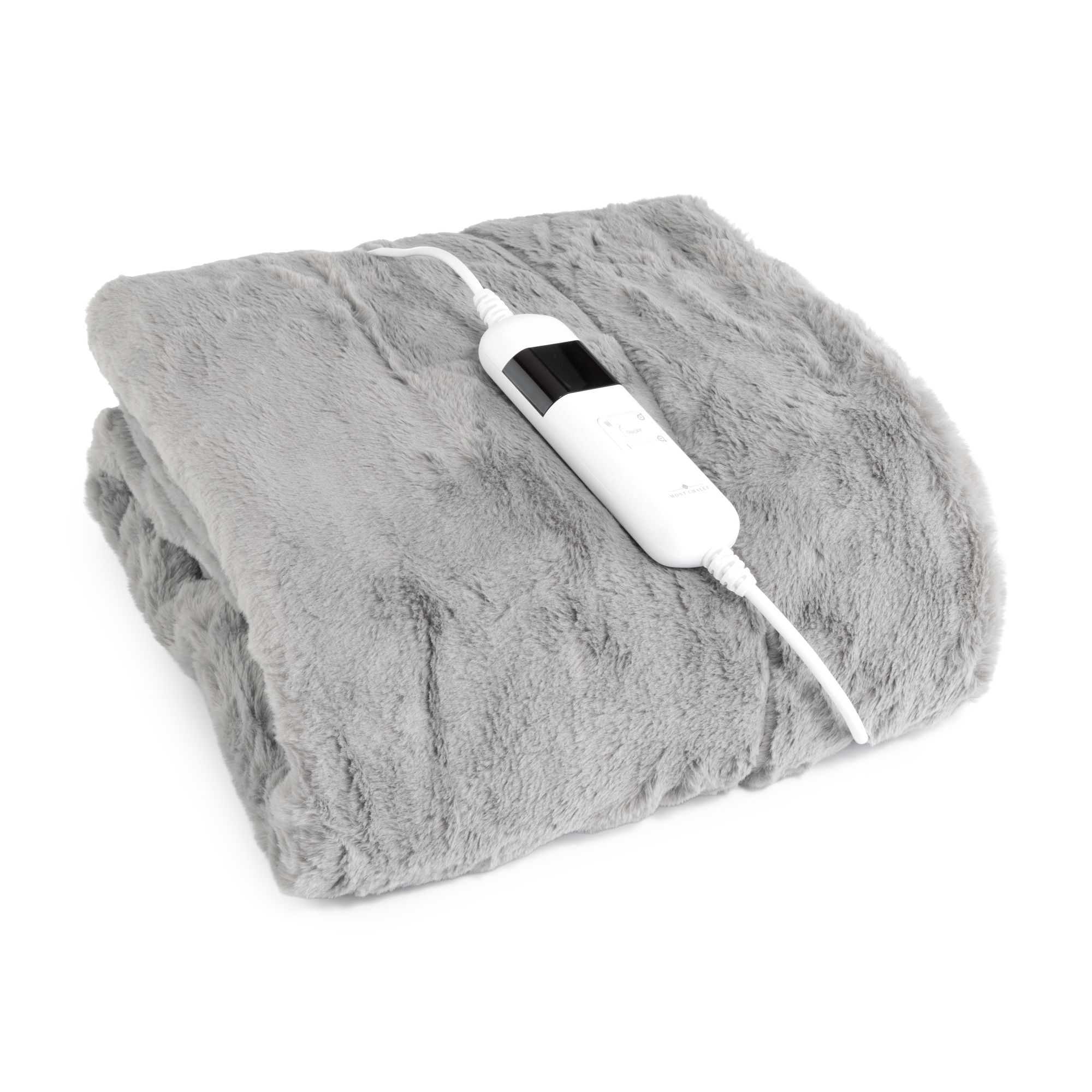 MONT CHALET Heizdecke uni Lammfellimitat Mikrofaser-Abseite waschbar, 130x180cm