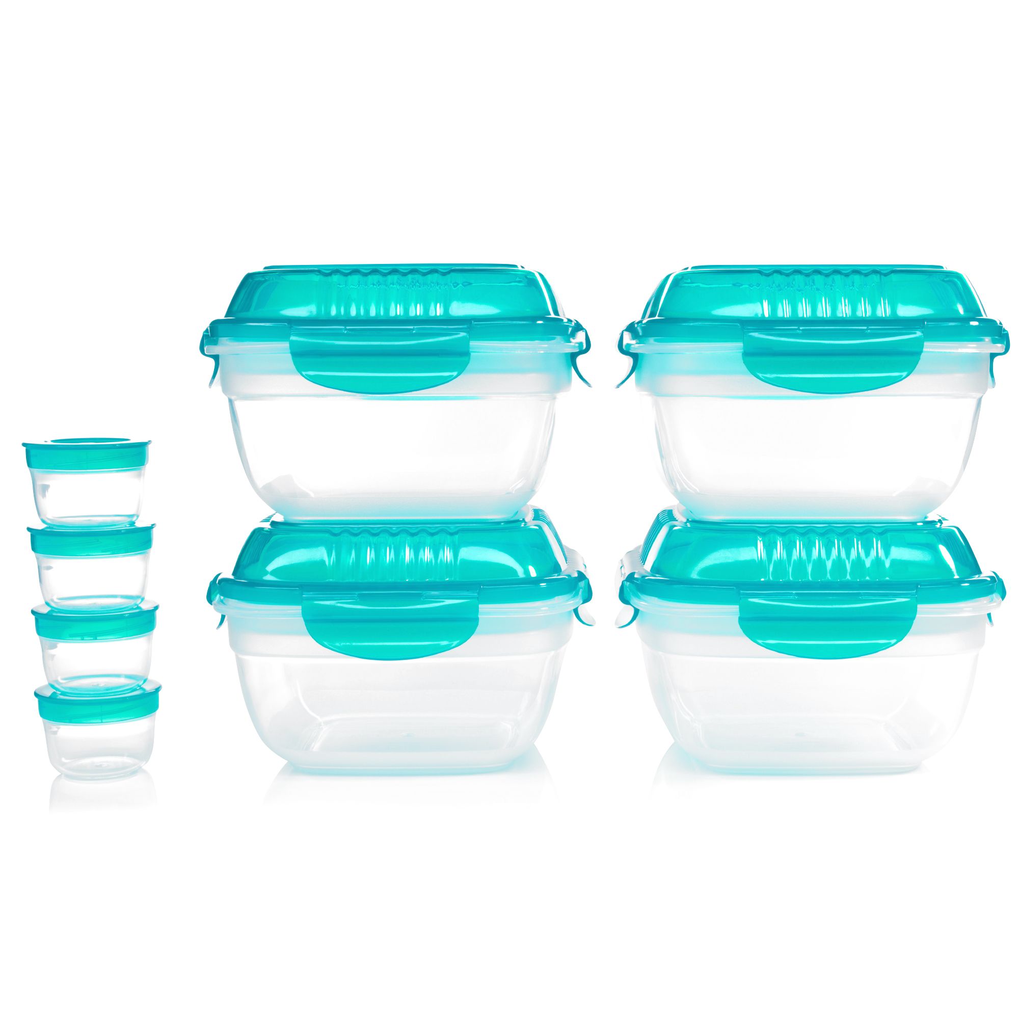 LocknLock 4 Frischhaltedosen je 950ml Volumen inkl. Einlegern und 4 Dipdosen