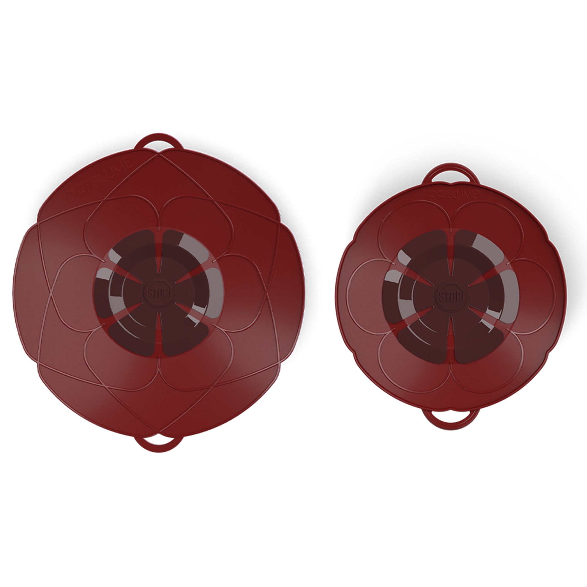 KOCHBLUME® Überkochstopp-Set 1x S, 14-18cm und 1x L, 14-24cm Jubiläums-Edition