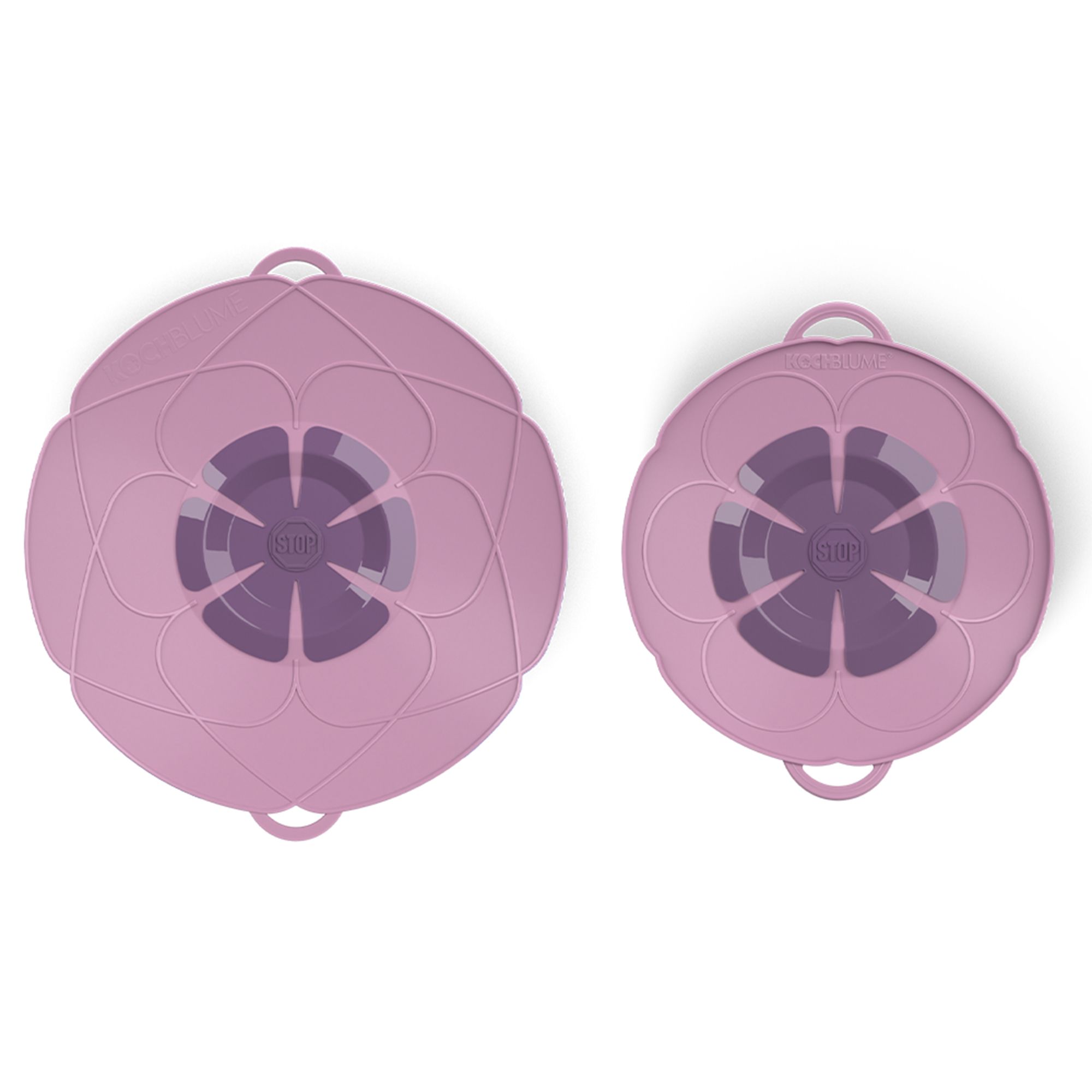 KOCHBLUME® Überkochstopp-Set 1x S, 14-18cm und 1x L, 14-24cm Jubiläums-Edition