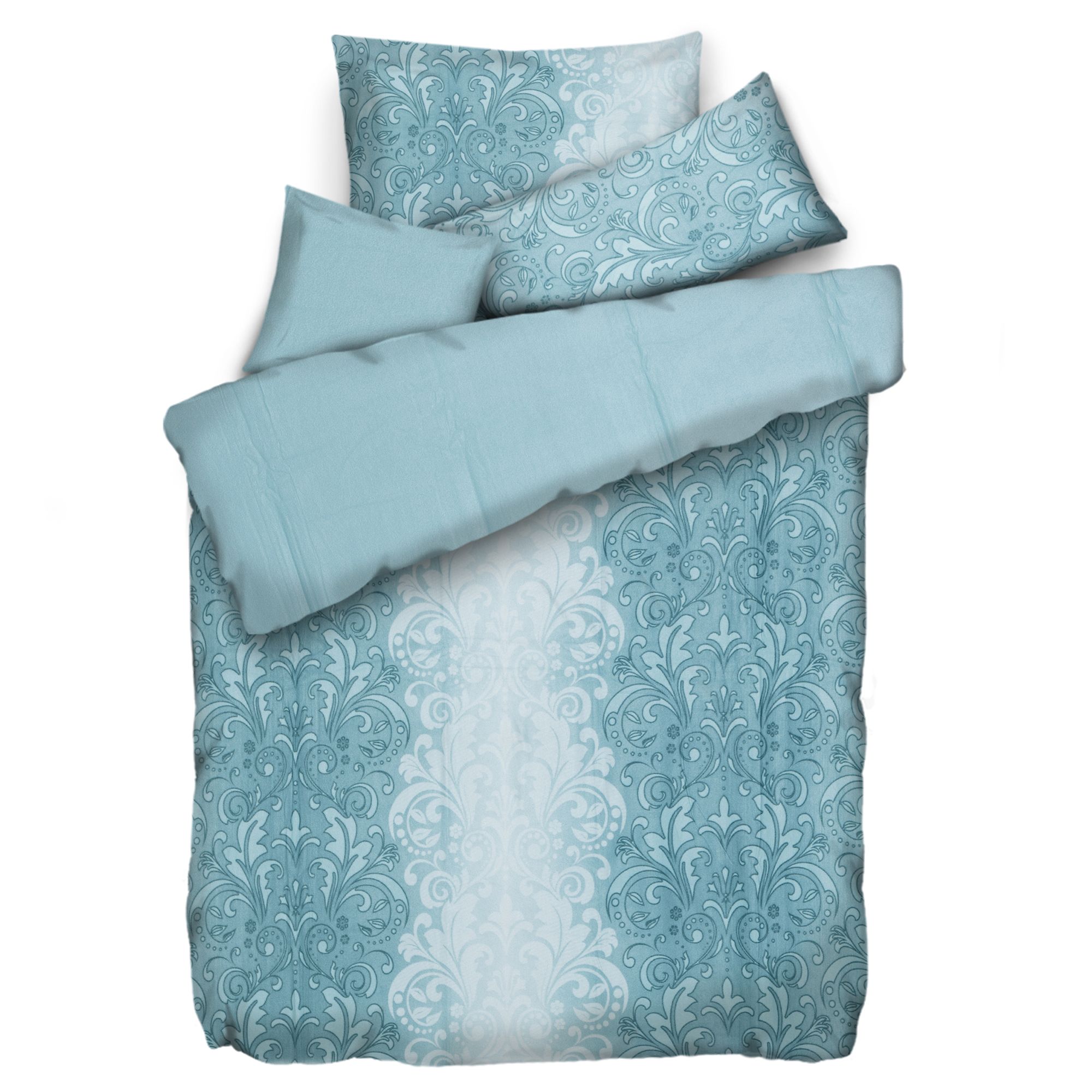 WINTERENGEL Wendebettwäsche Reihe von Ornamenten Mikrofaser Flanell Einzelbett, 4tlg.