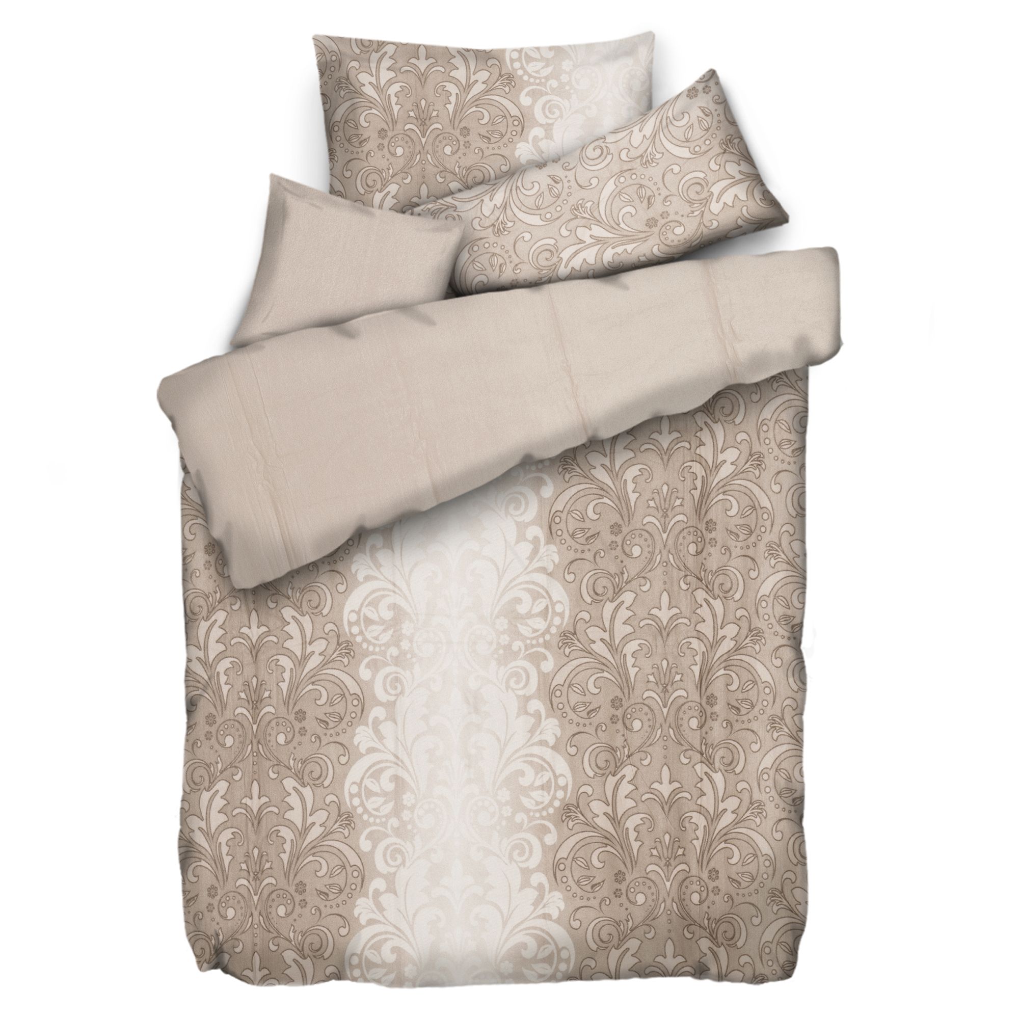 WINTERENGEL Wendebettwäsche Reihe von Ornamenten Mikrofaser Flanell Einzelbett, 4tlg.